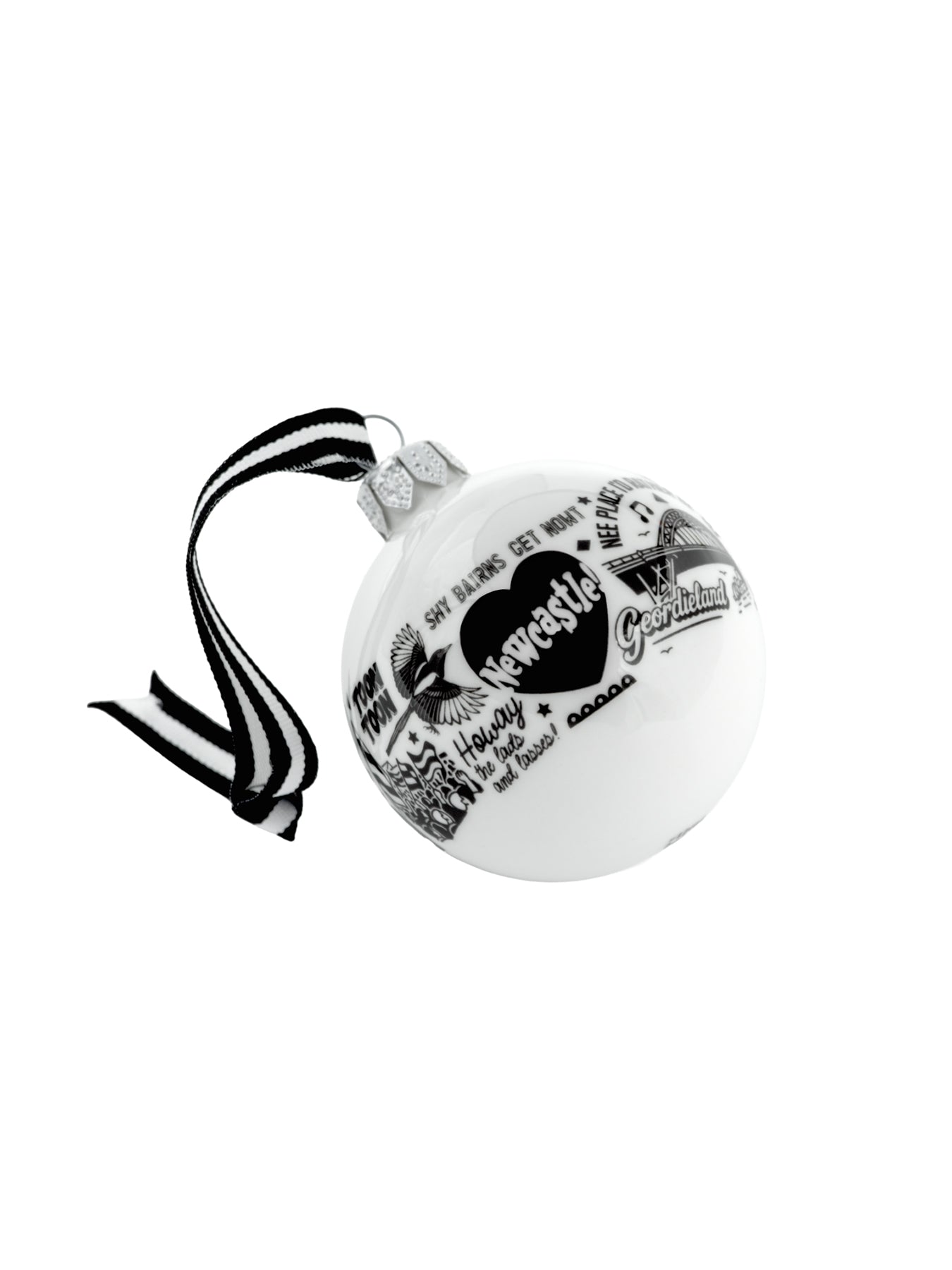Newcastle Repeat Fine Bone China Bauble