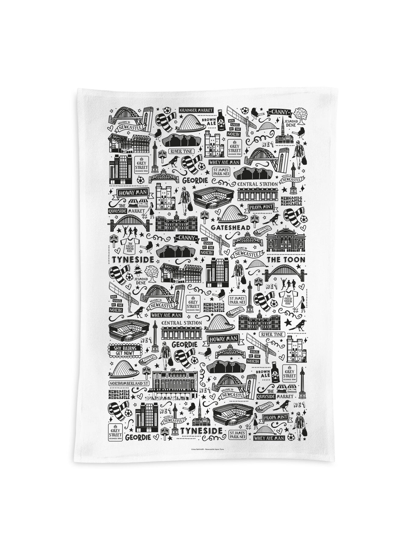 Newcastle Repeat Tea Towel