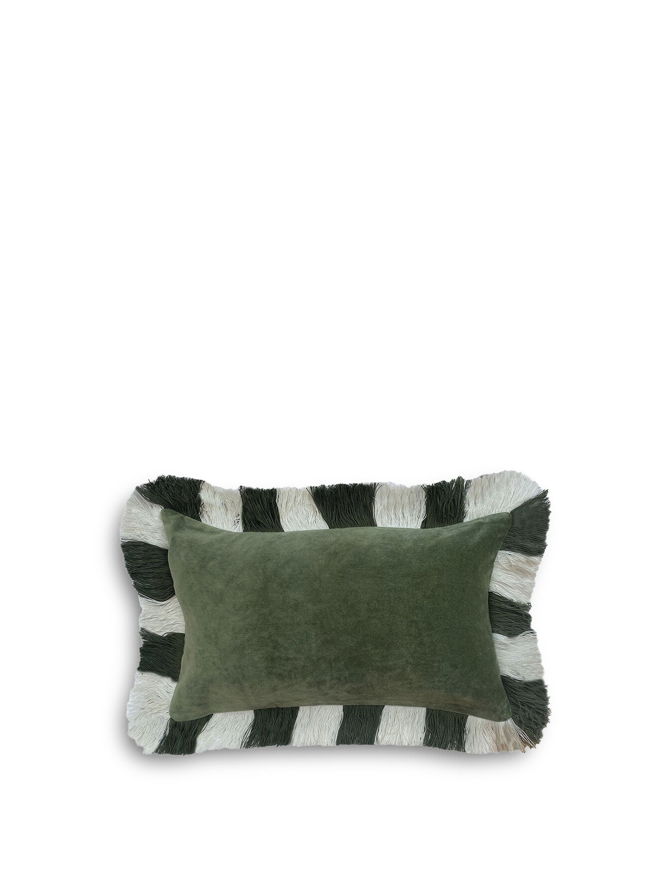 Oblong Fringed FILLED Cushion