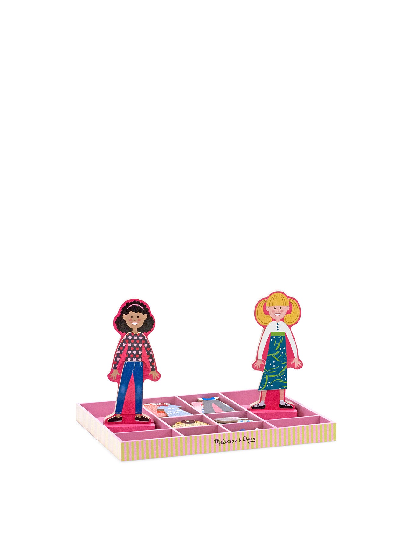 Abby Emma Magnetic Wooden Dress-Up Dolls