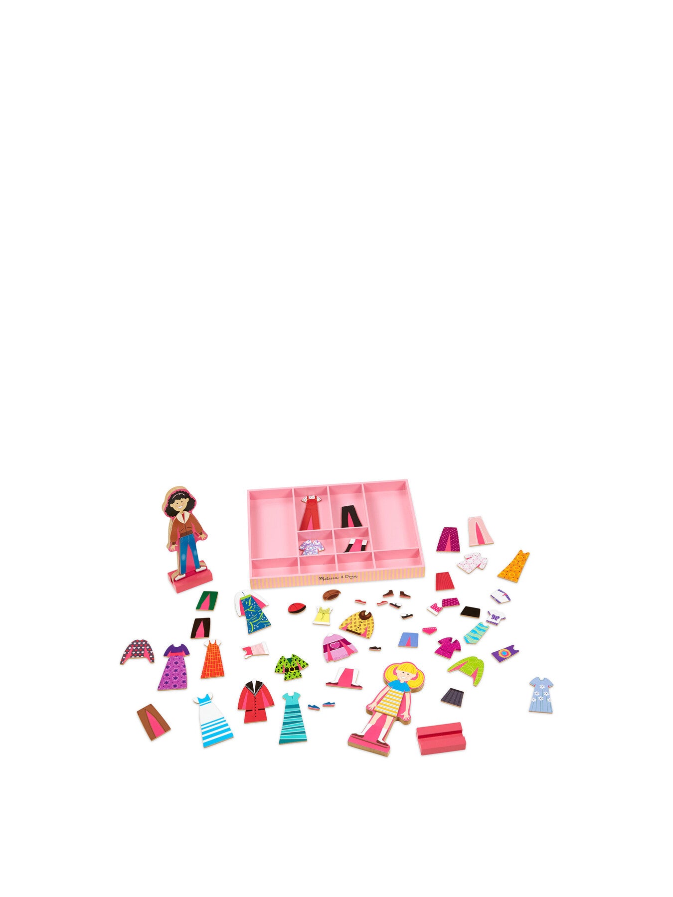 Abby Emma Magnetic Wooden Dress-Up Dolls