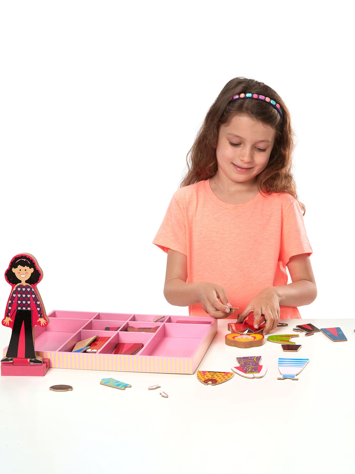 Abby Emma Magnetic Wooden Dress-Up Dolls