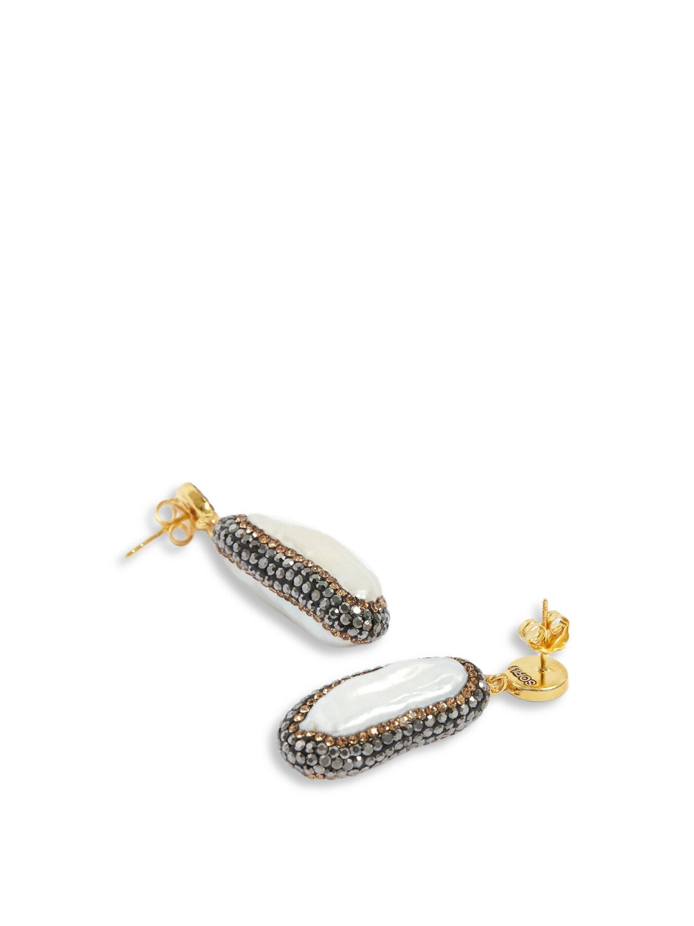 Double Sided Baroque Pearl Earrings