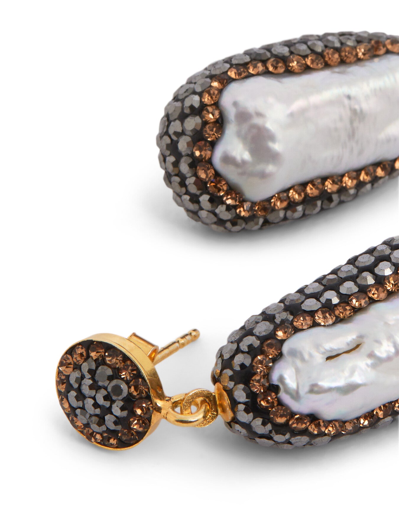 Double Sided Baroque Pearl Earrings