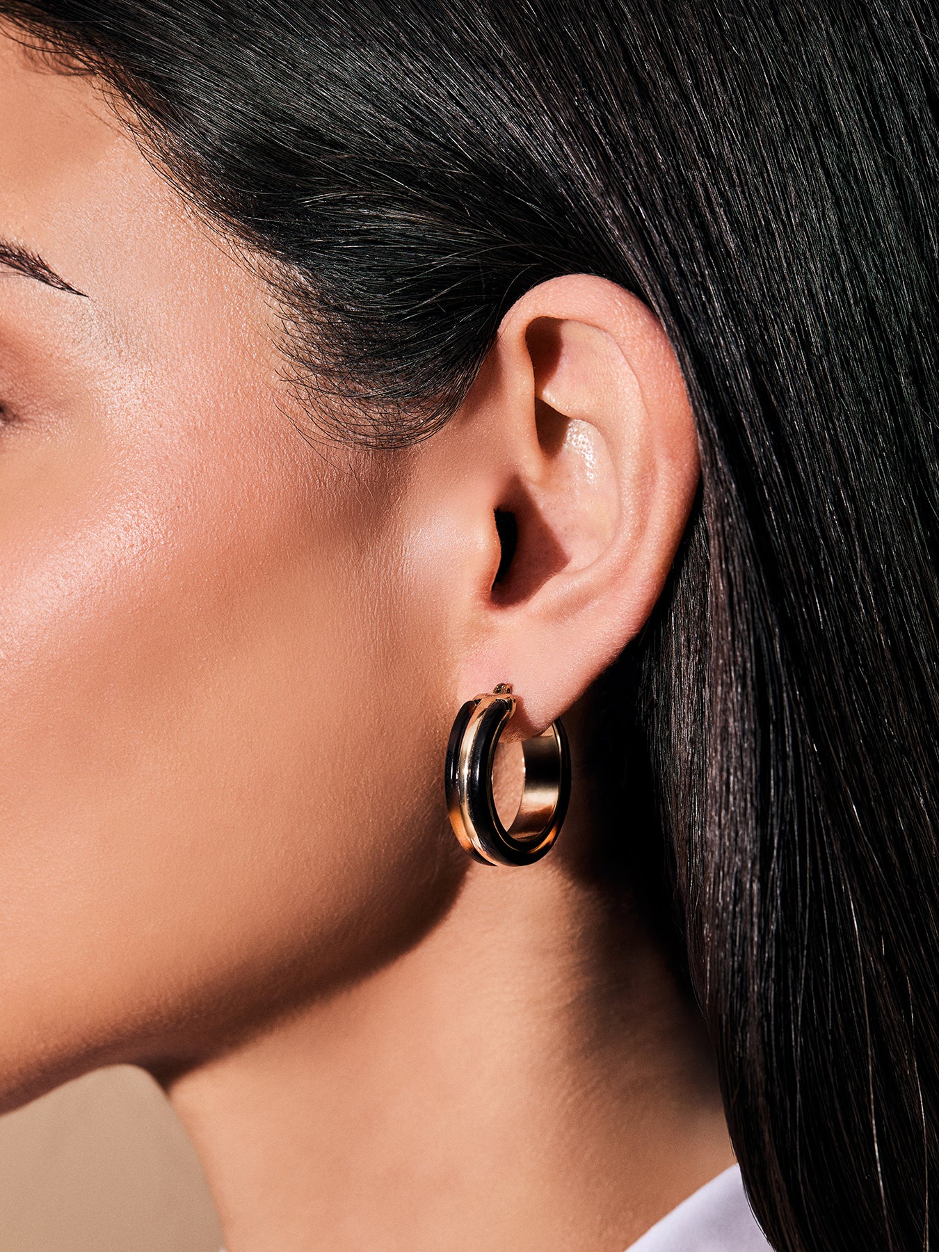 Lauren Ralph Lauren Tort Gold Hoop Earrings