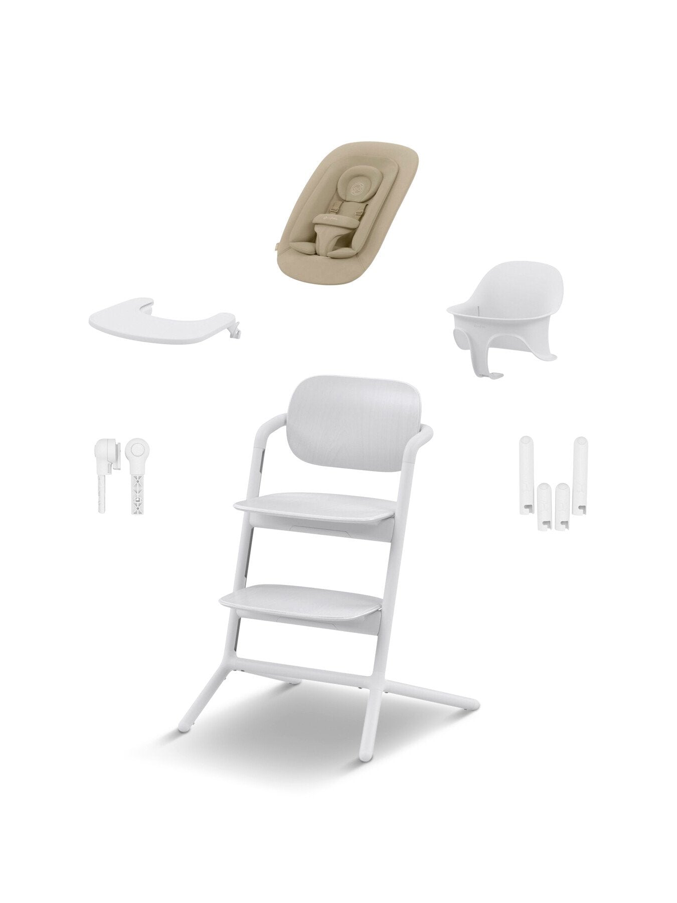 Cybex LEMO Highchair 4in1 Set - All White