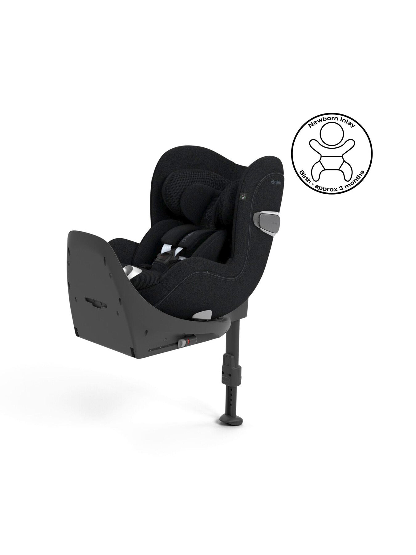 Cybex Sirona Gi i-Size Rotating Child Car Seat PLUS Fabric - Moon Black