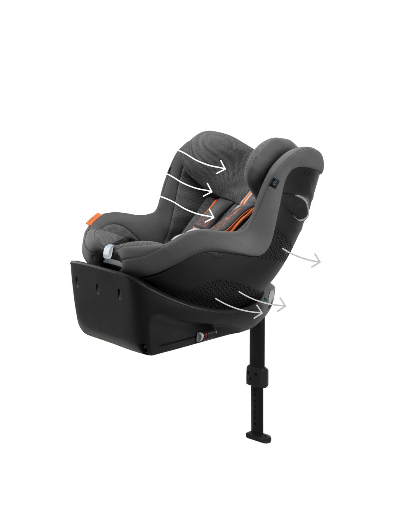 Cybex Sirona Gi i-Size Rotating Child Car Seat PLUS Fabric - Lava Grey