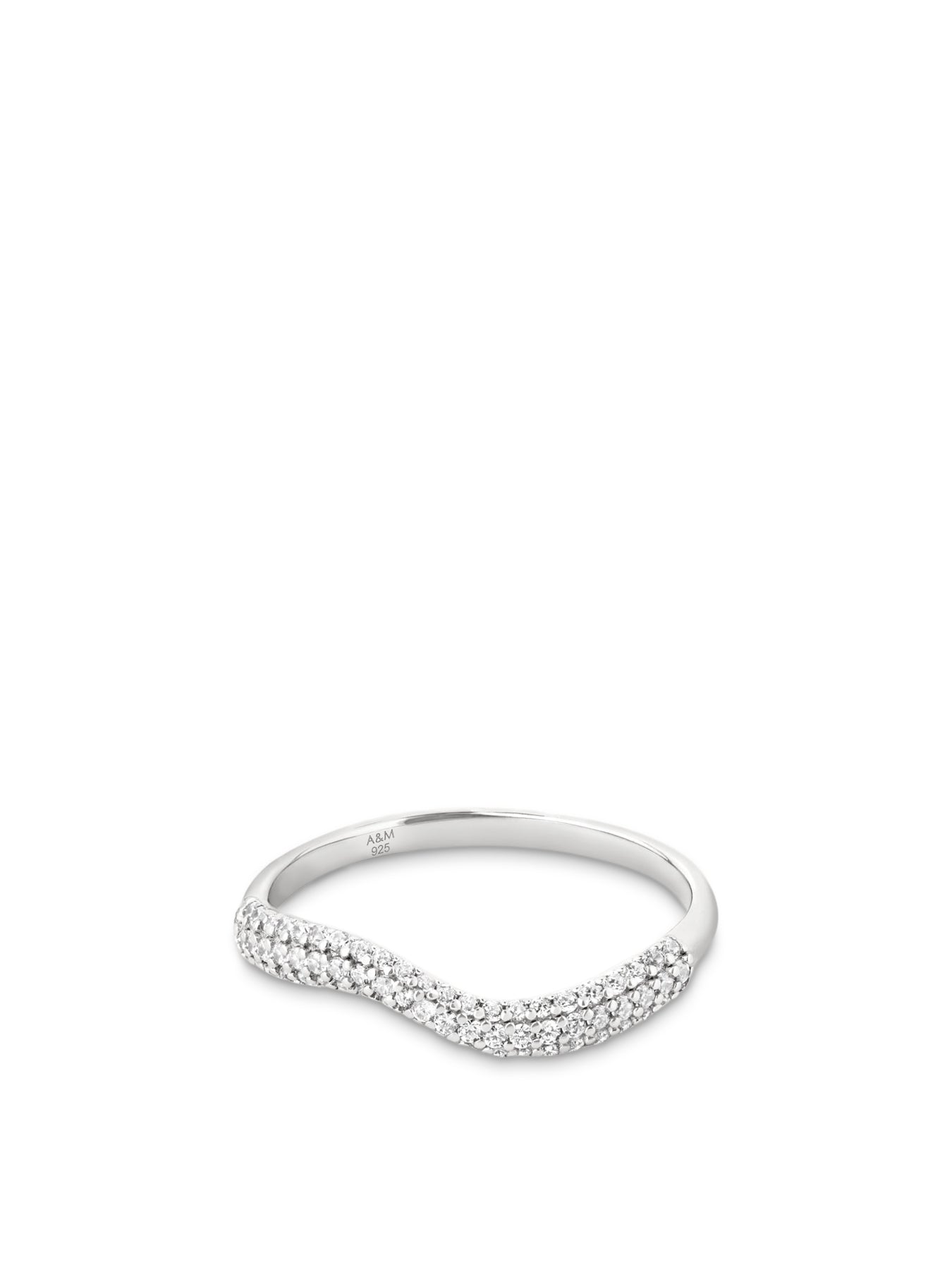 Wave Pave Ring