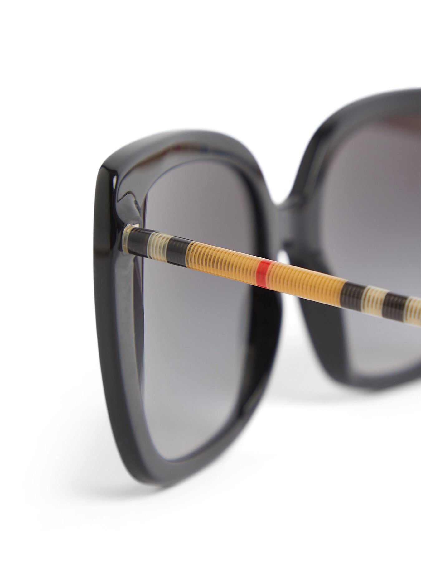 Oversized Burberry Check Acetate Sunglasses