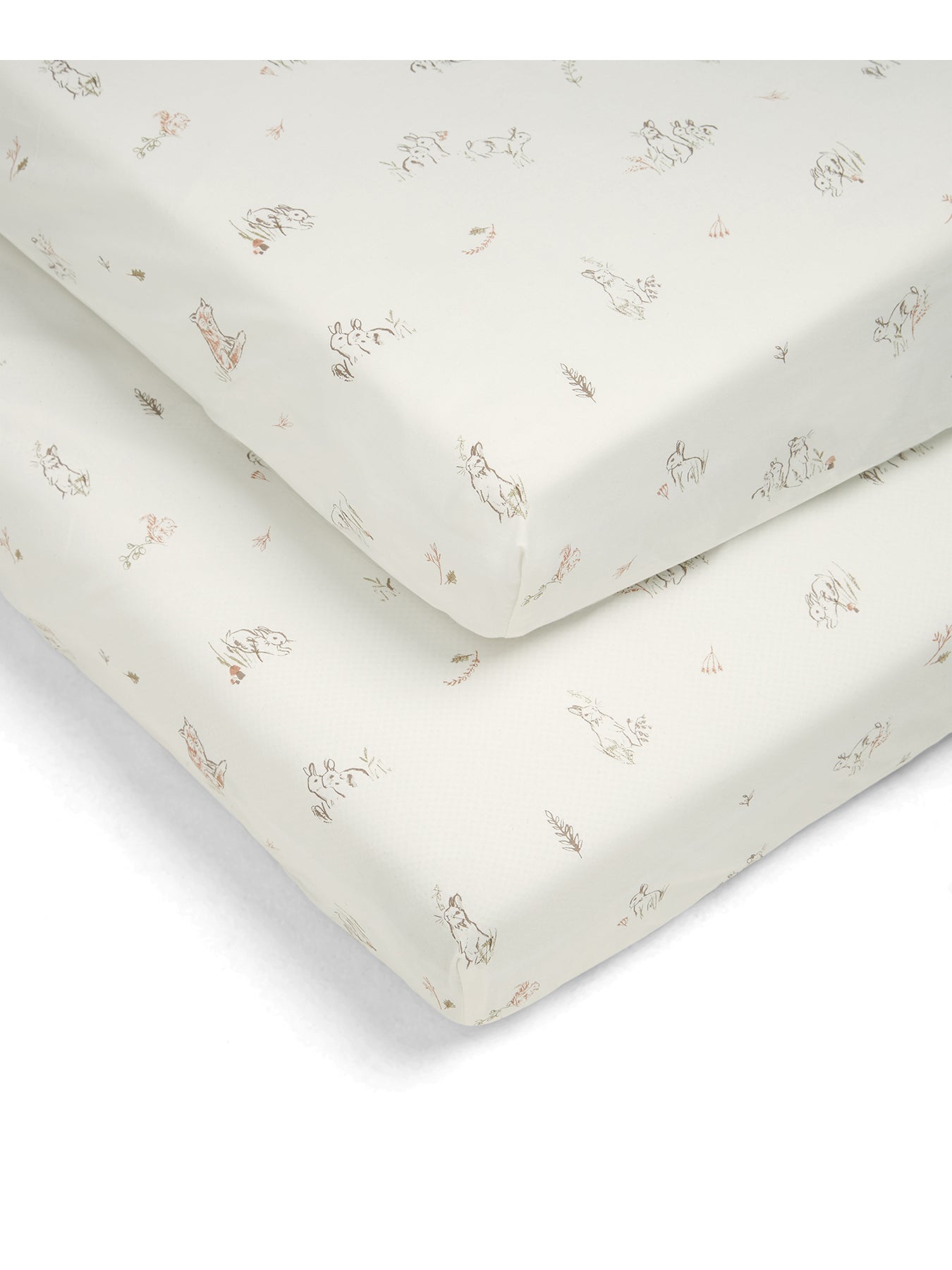2 CotBed Fitted Sheets BunnyFox