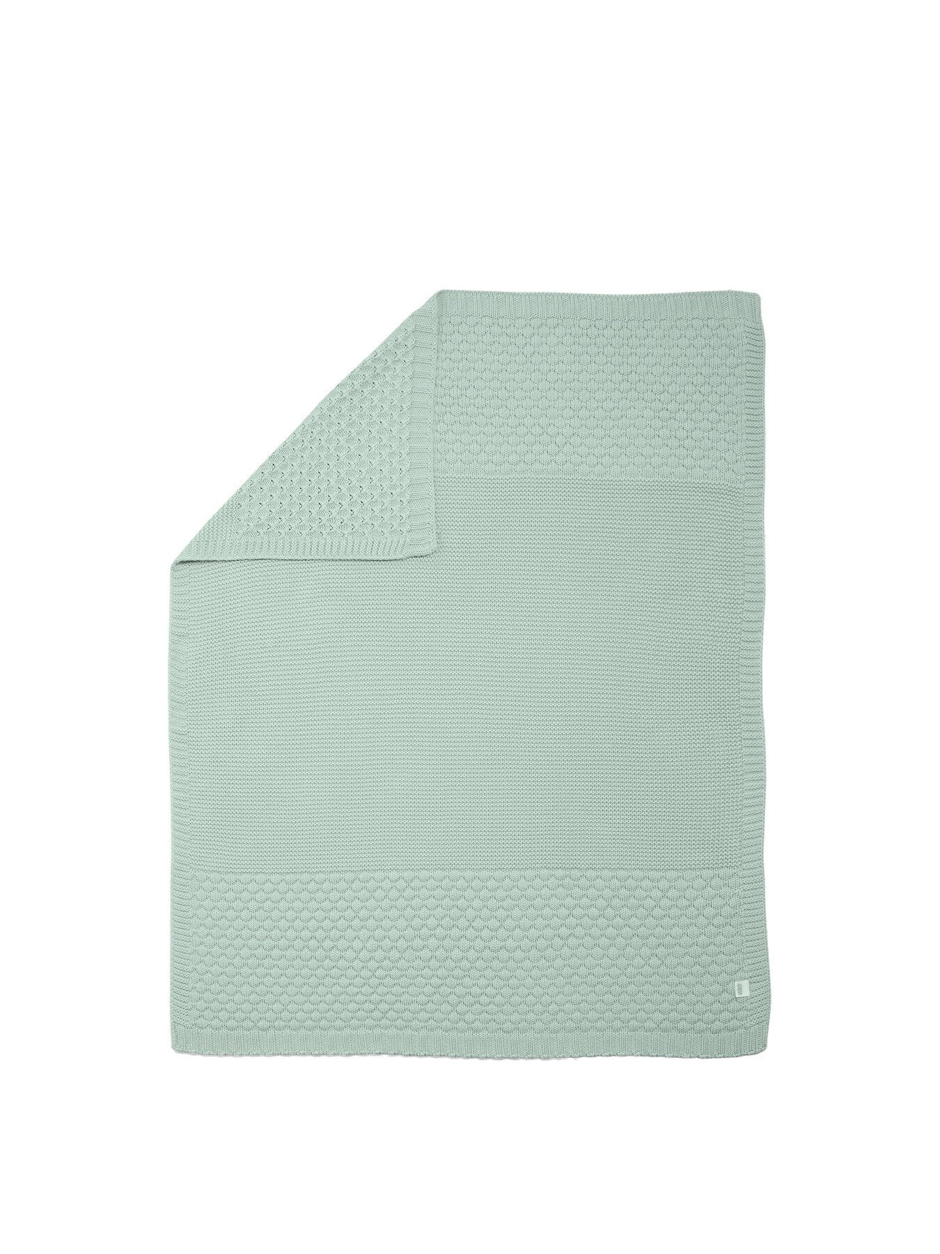 Knitted Blanket Bubble Blue