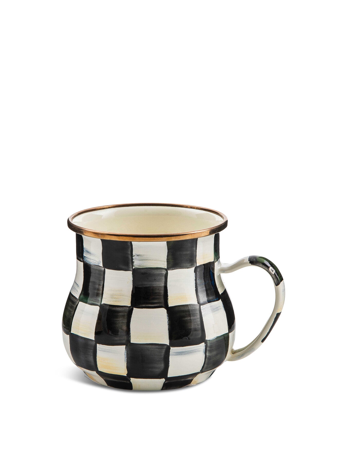 Courtly Check Enamel Mug