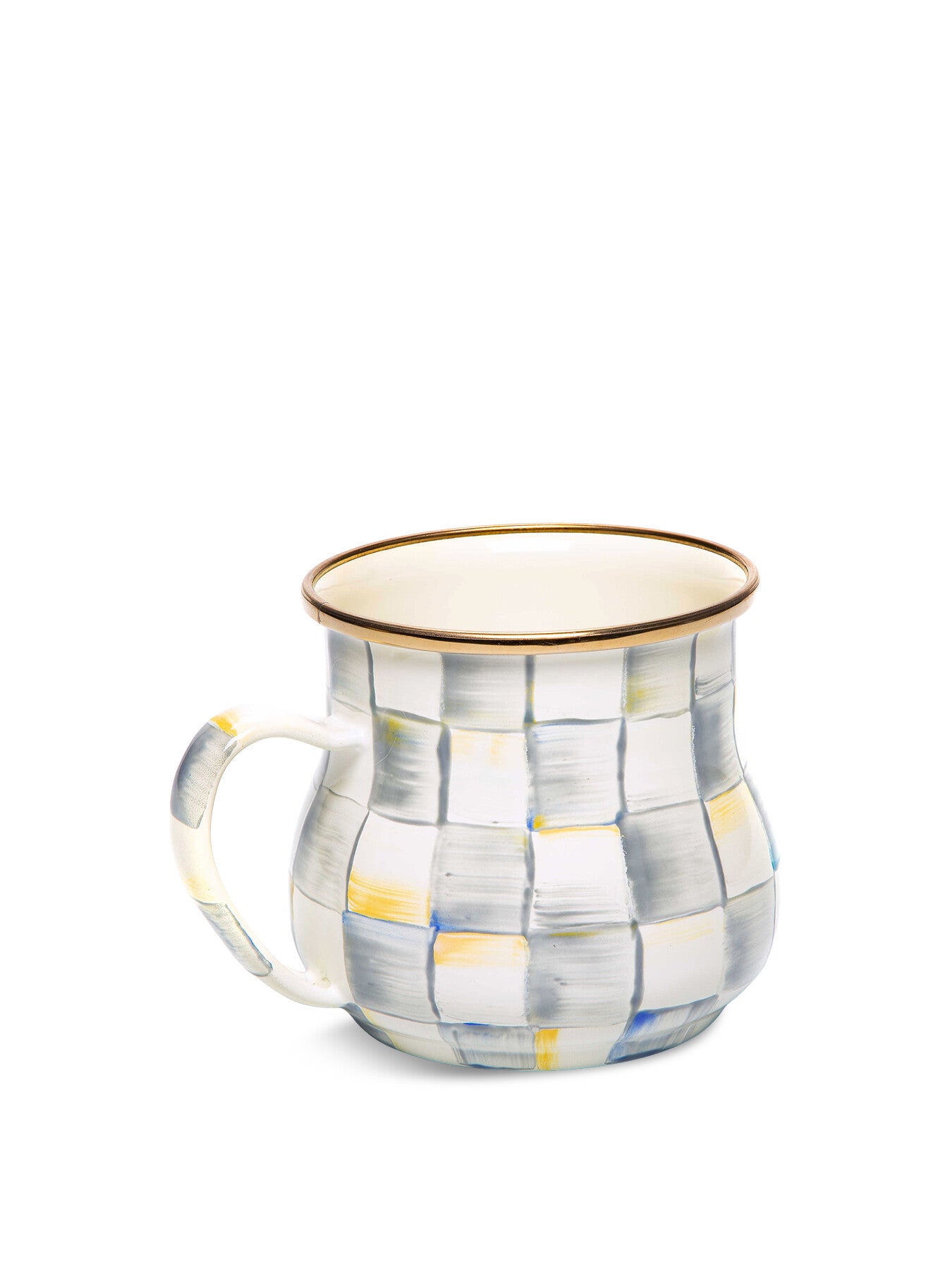 Sterling Check Enamel Mug