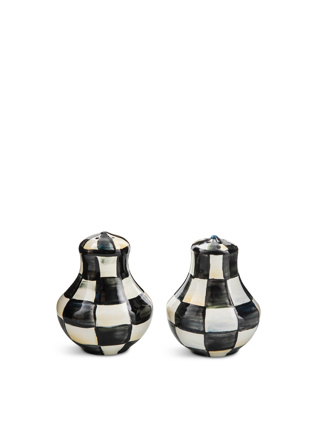 Courtly Check Enamel Salt Pepper Shakers