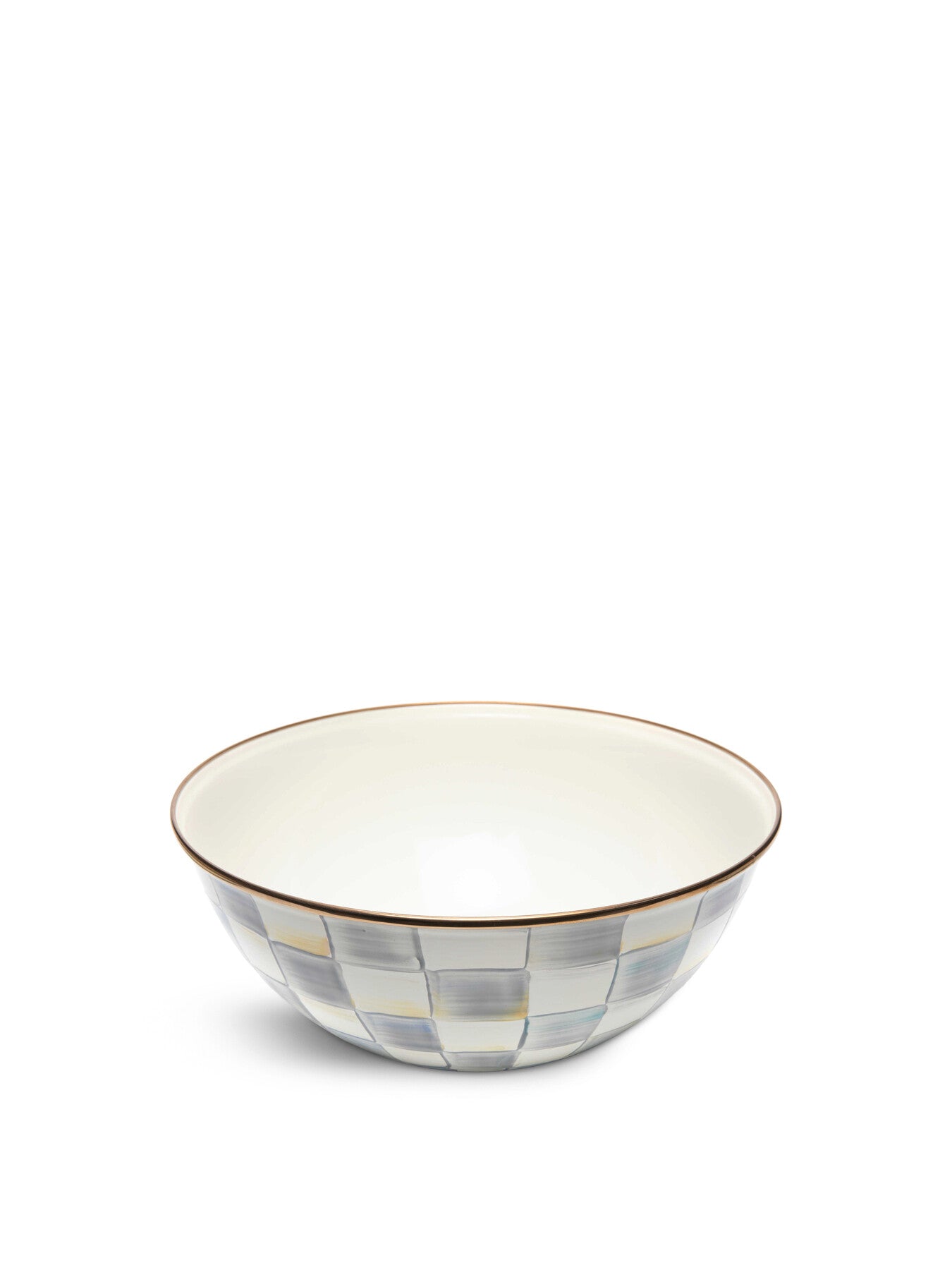 Sterling Check Enamel Everyday Bowl - Large