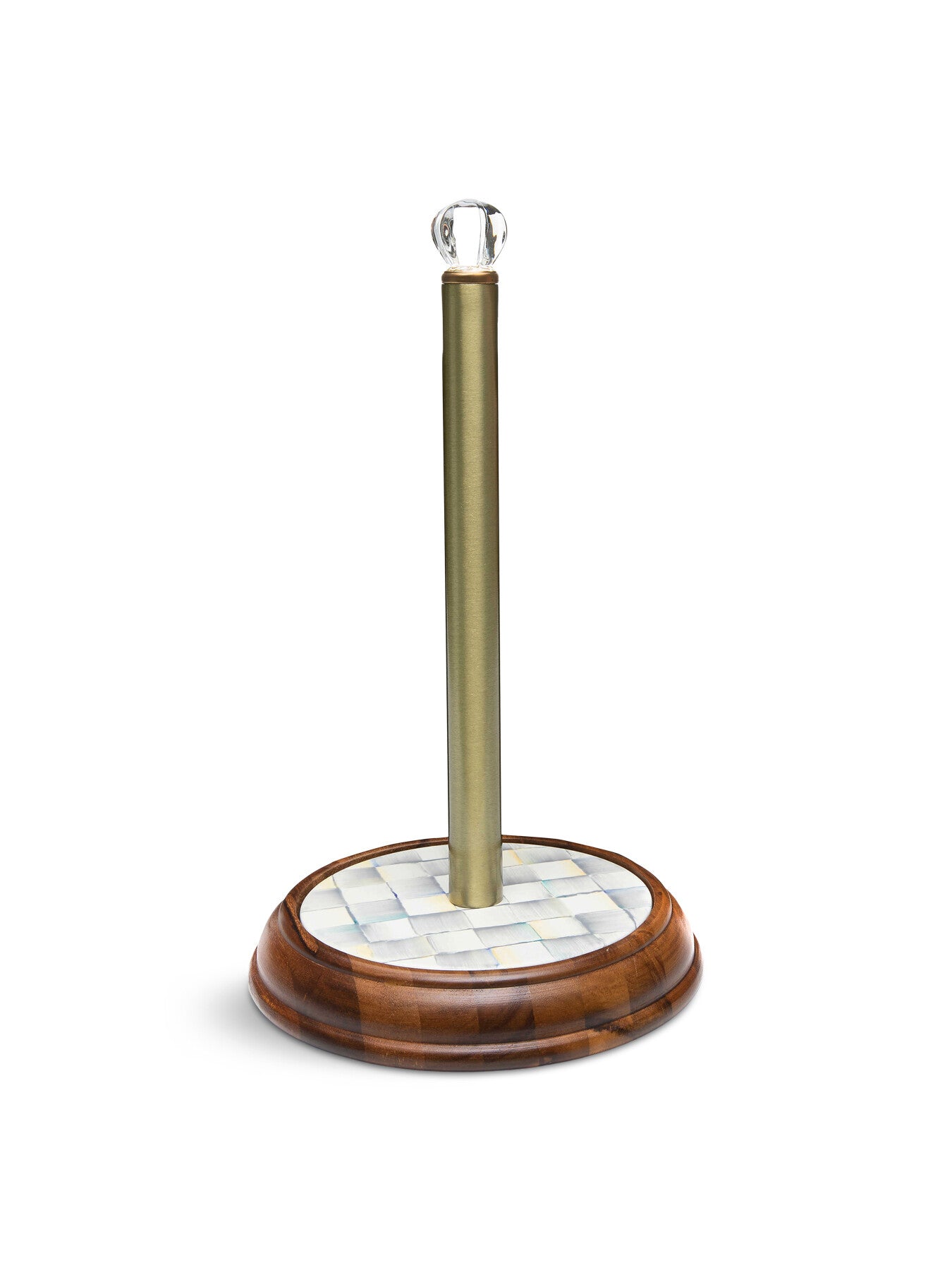Sterling Check Wood Paper Towel Holder