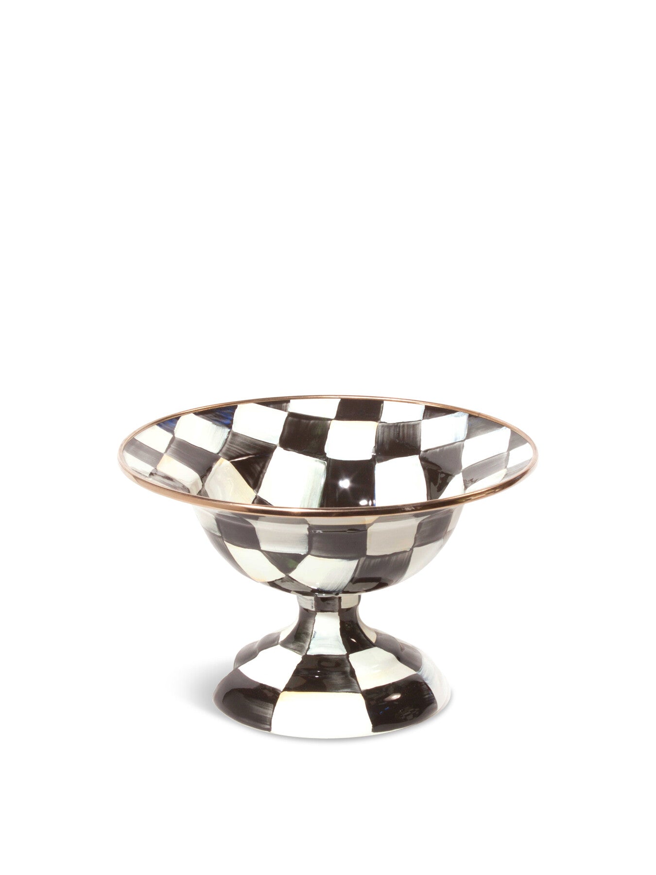 Courtly Check Enamel Compote - Small