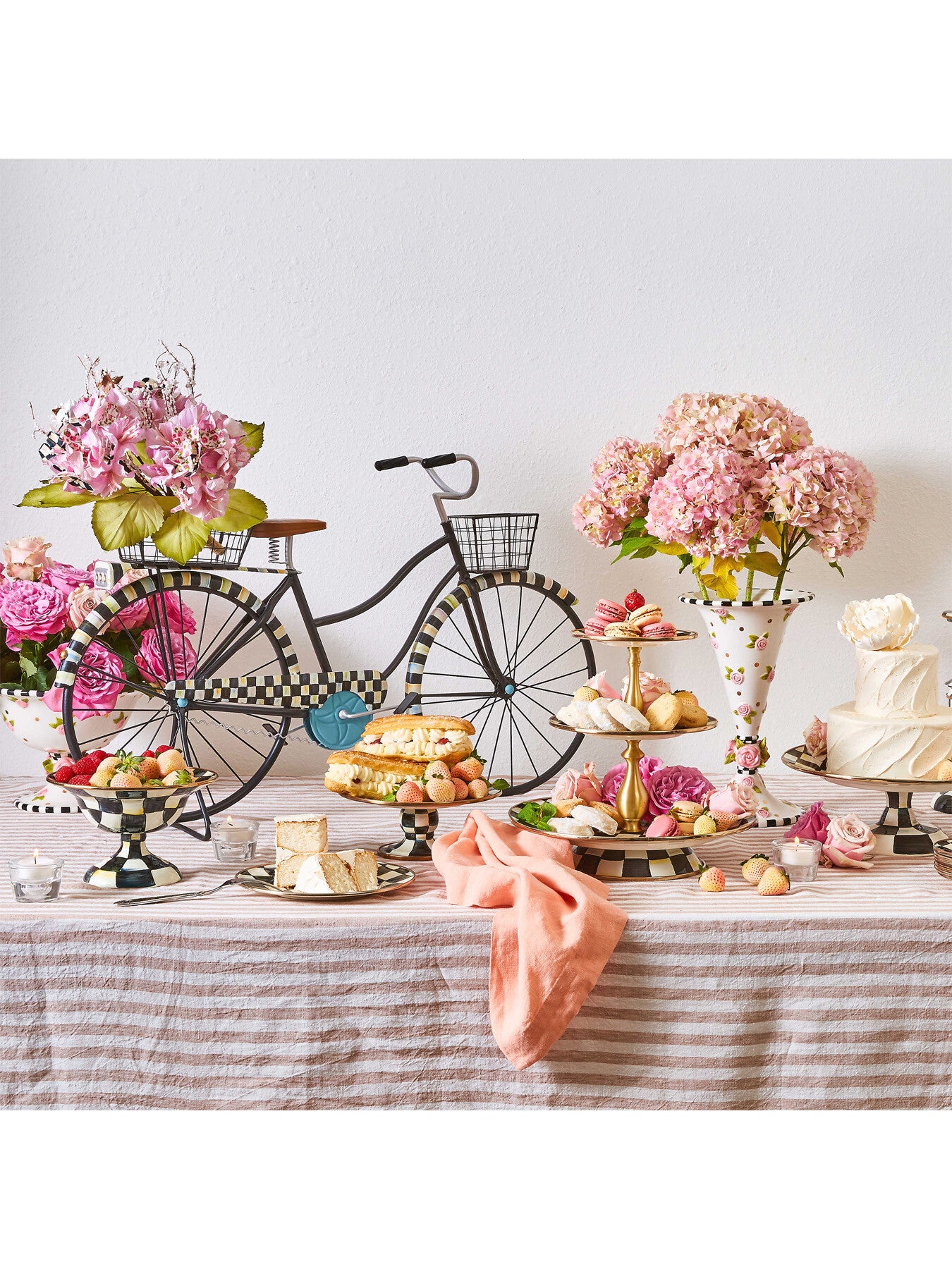 Courtly Check Enamel Compote - Small