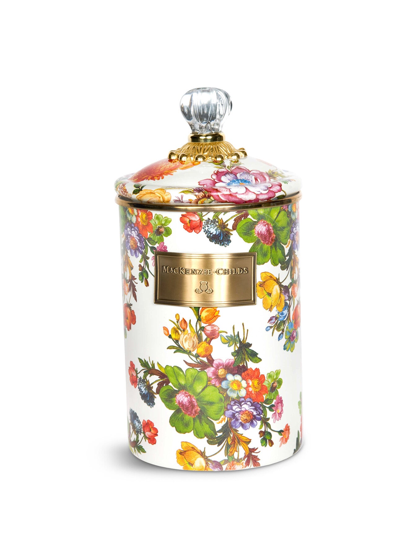 Flower Market Large Canister - White