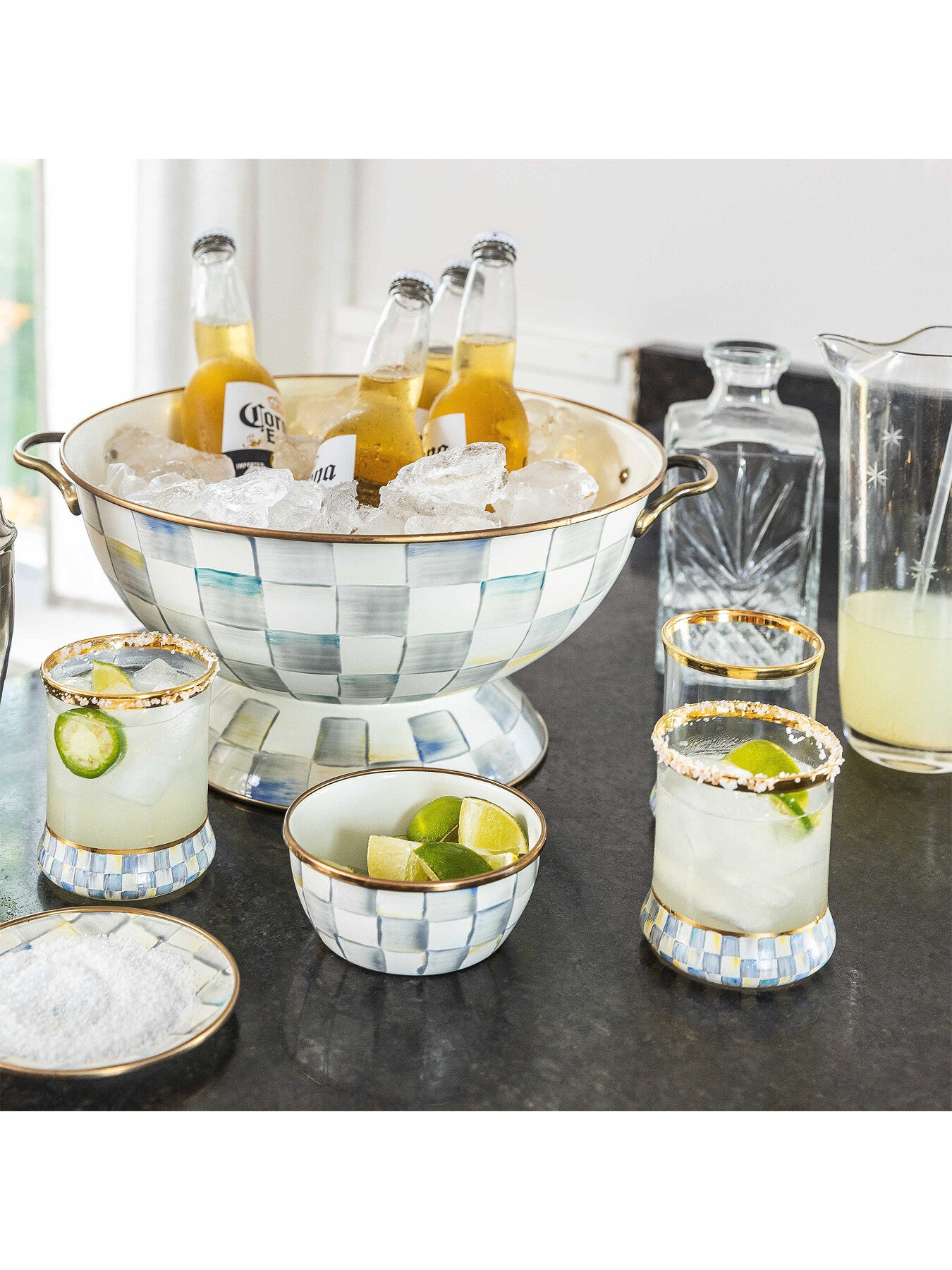 Sterling Check Enamel Everything Bowl