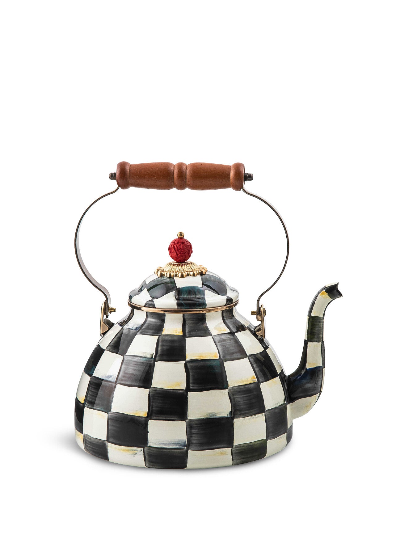 Courtly Check Enamel Tea Kettle - 3 Quart