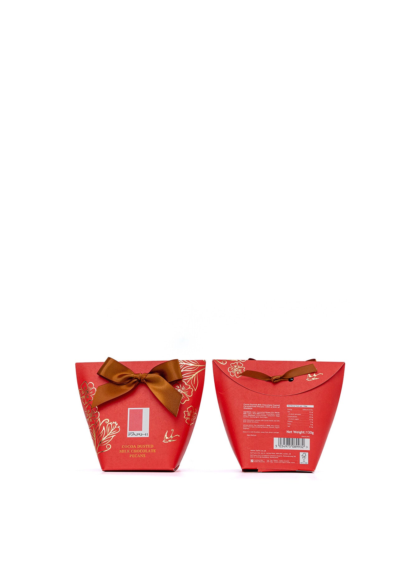 Cocoa Dusted Milk Chocolate Caramelised Pecans with Gianduja 130g