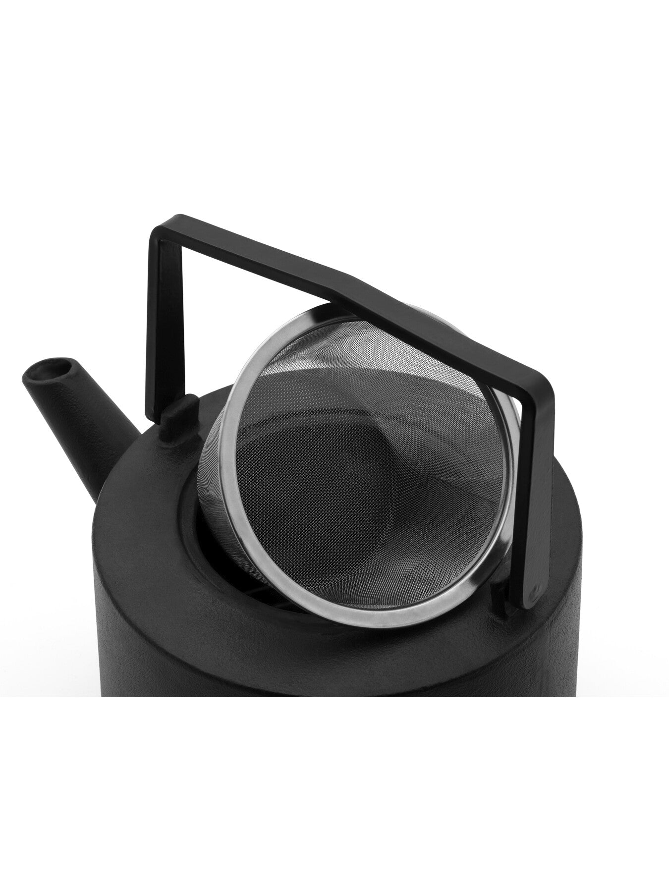 Hubei Design Cast Iron Teapot with 2 Porcelain Mugs Tea Set