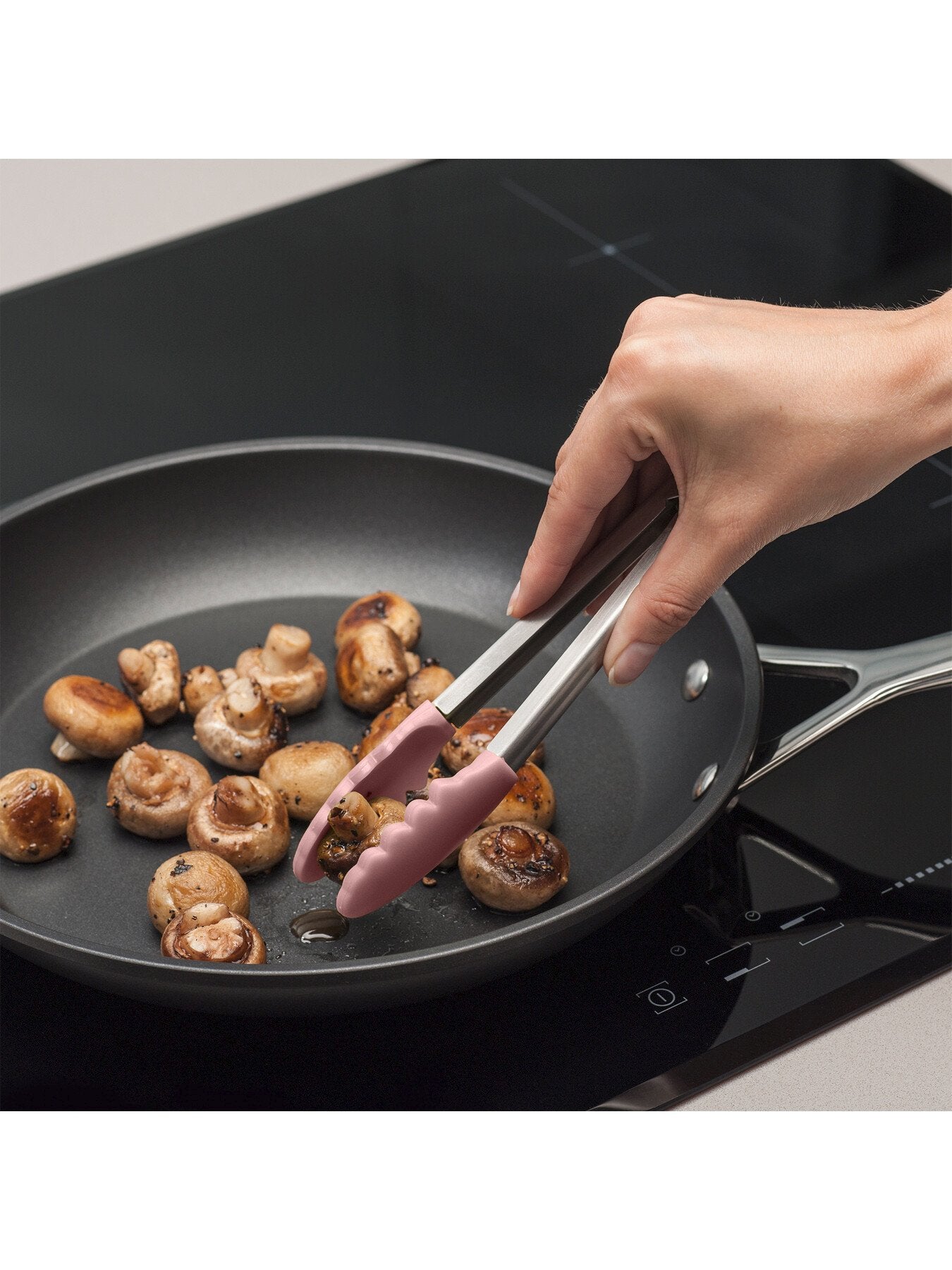 Silicone Mini Tongs with Stainless Steel Handle