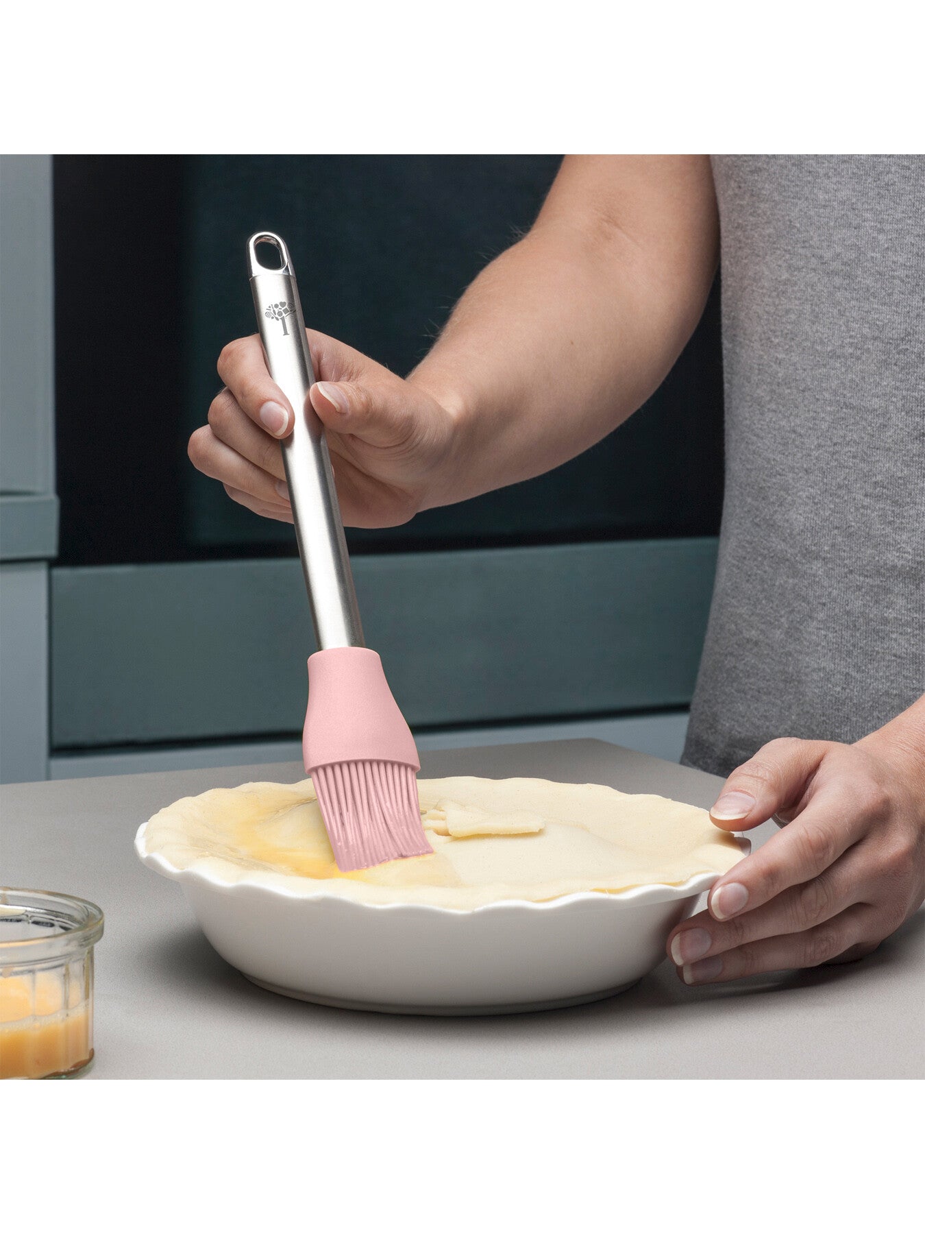 Silicone Pastry Basting Brush with Stainless Steel Handle