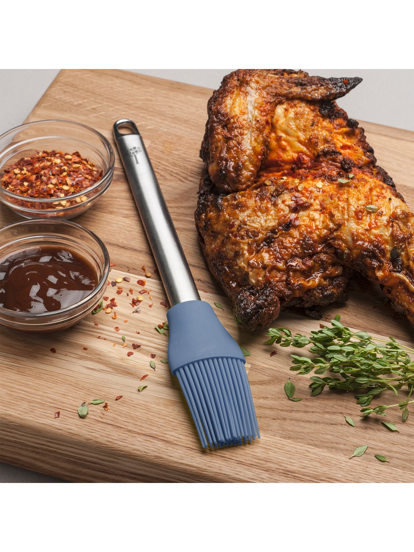 Silicone Pastry Basting Brush with Stainless Steel Handle