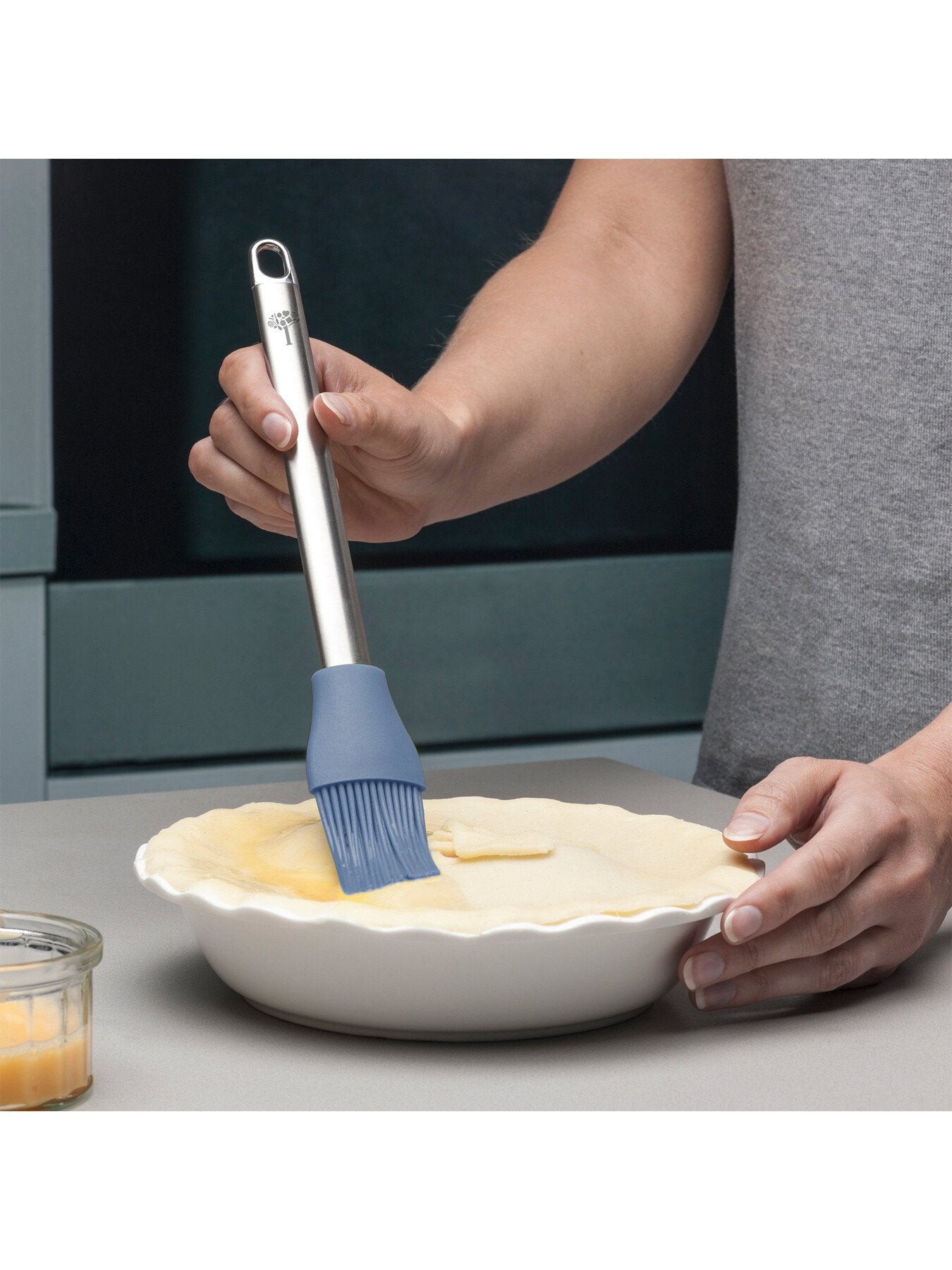 Silicone Pastry Basting Brush with Stainless Steel Handle