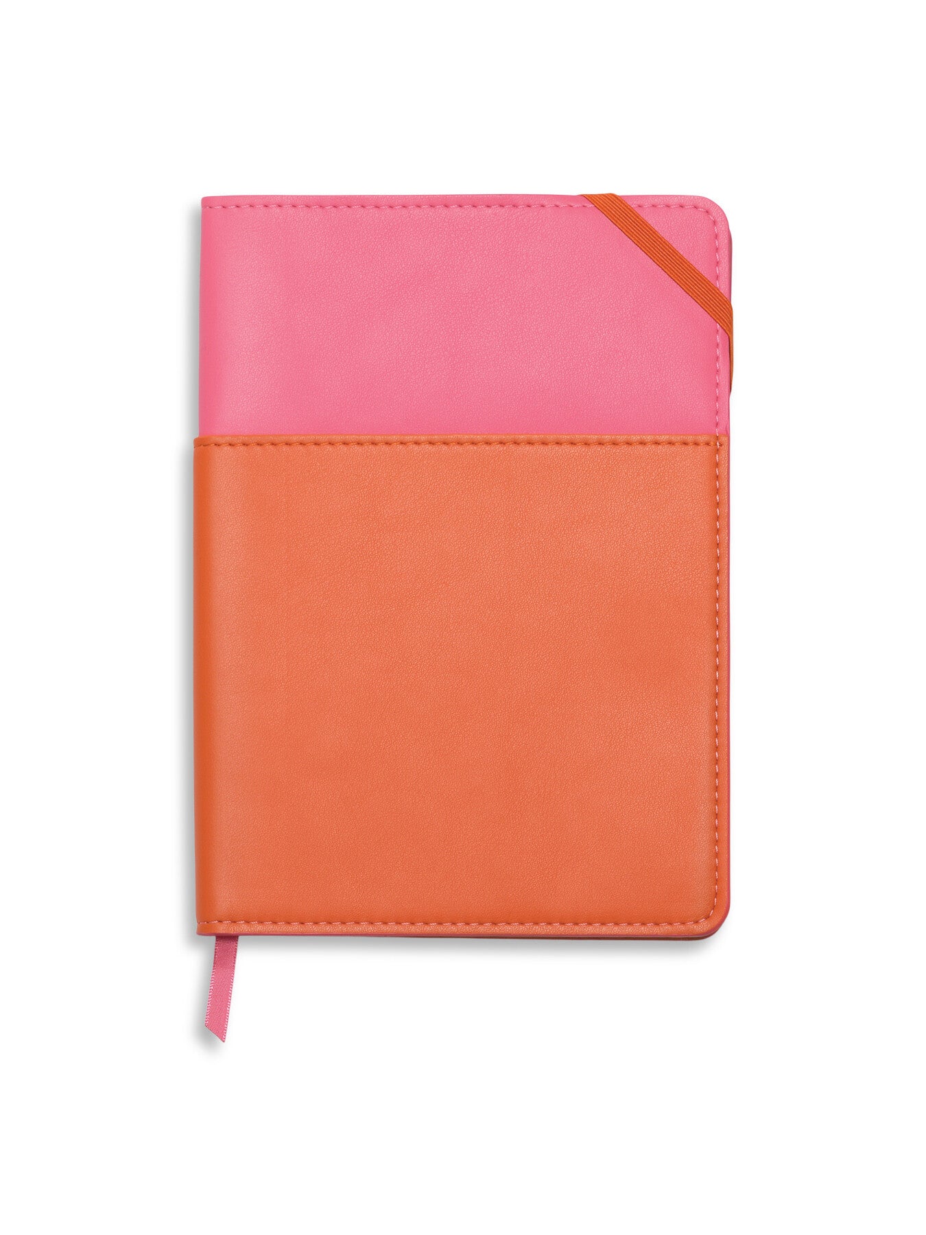 Vegan Leather Pocket Journal - Pink Chili