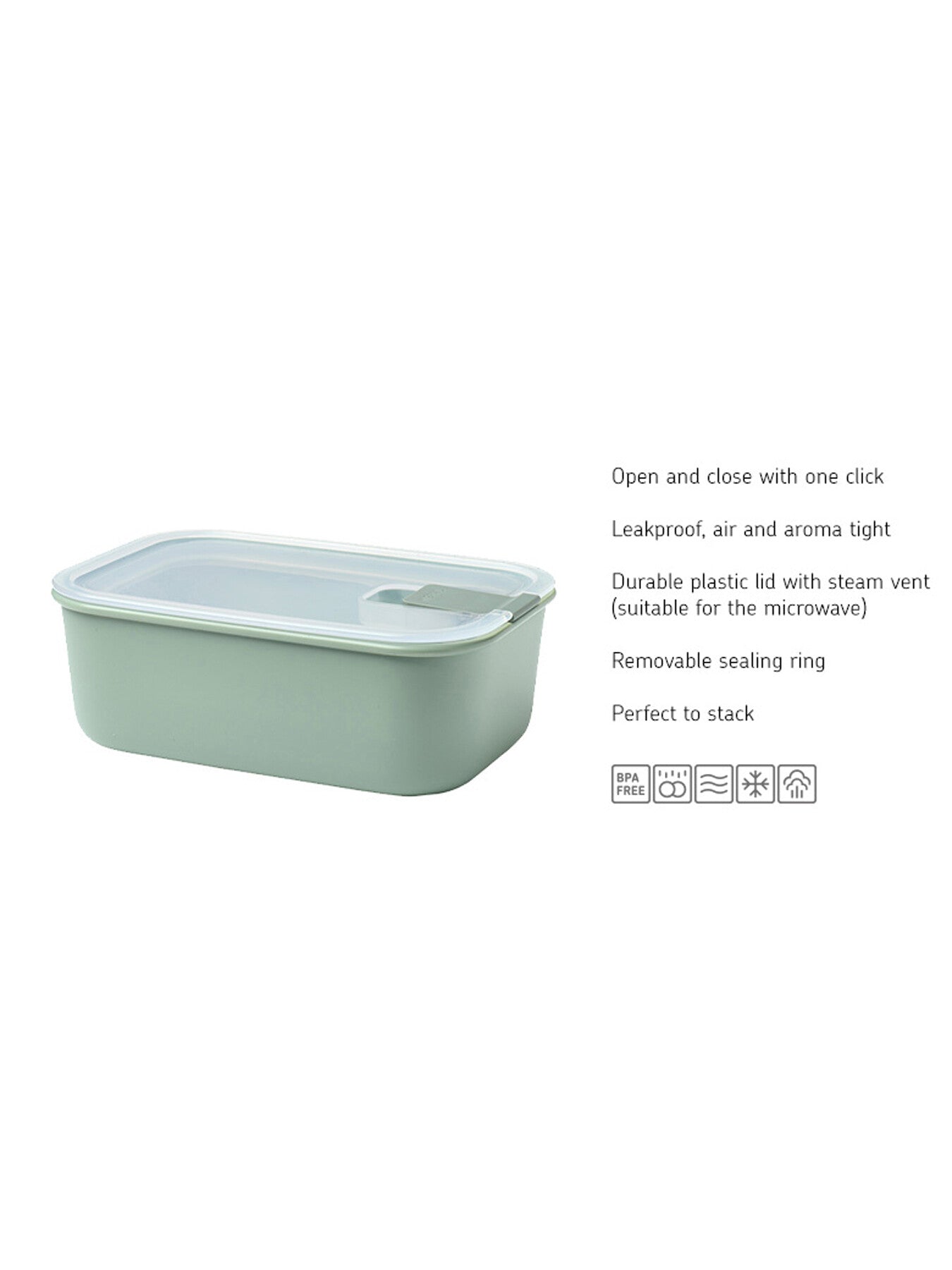 Easyclip food storage box 1000 ml - nordic sage