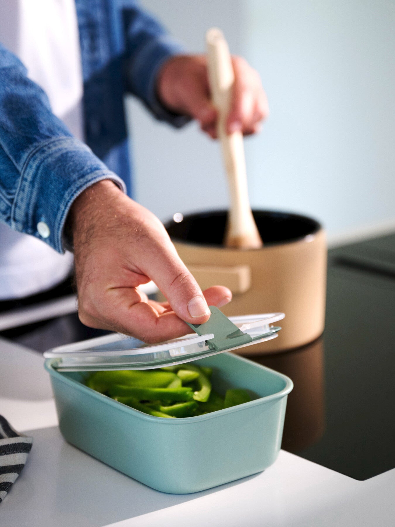 Easyclip food storage box 1000 ml - nordic sage