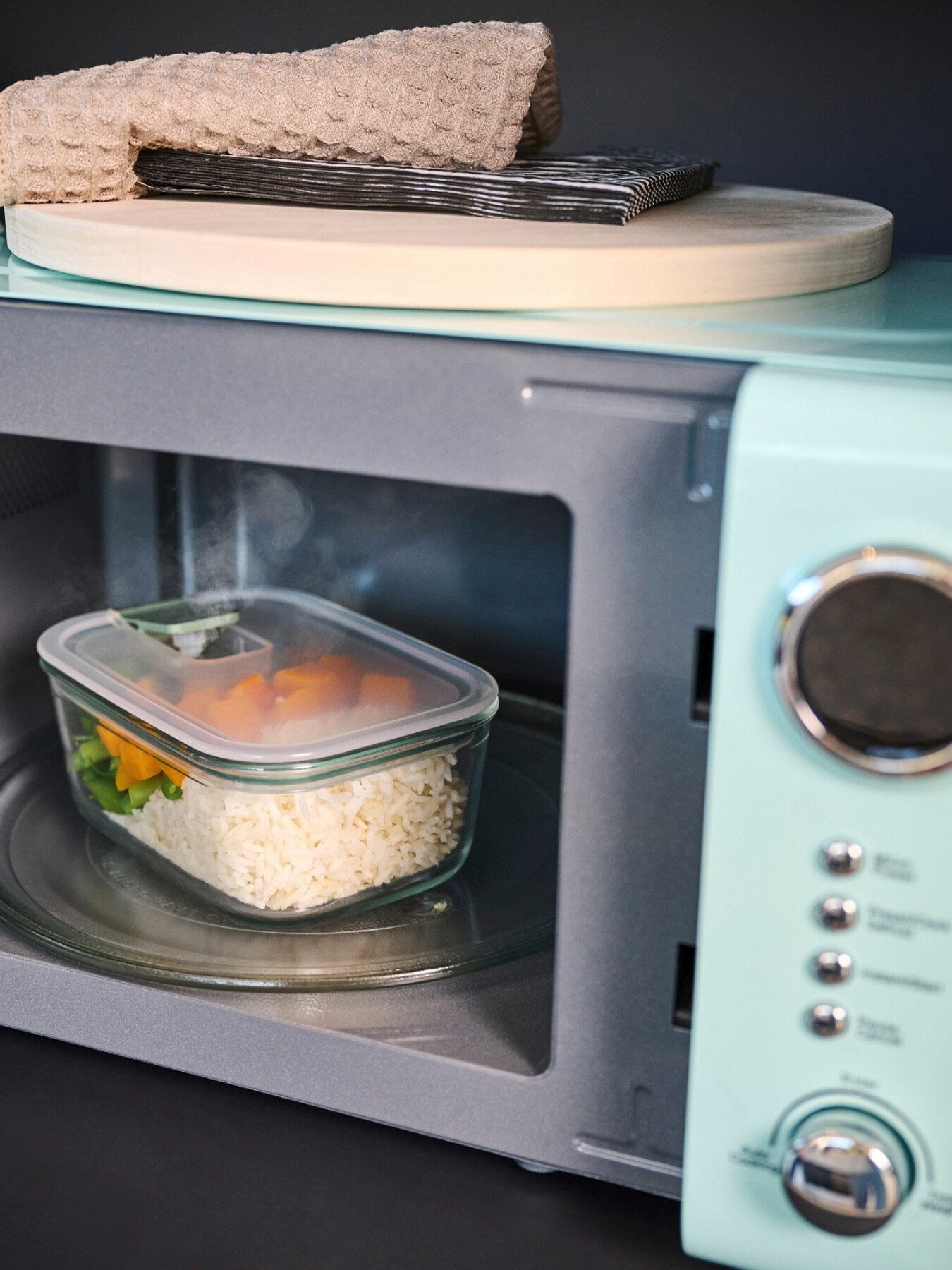 Easyclip glass food storage box 1000 ml - nordic sage