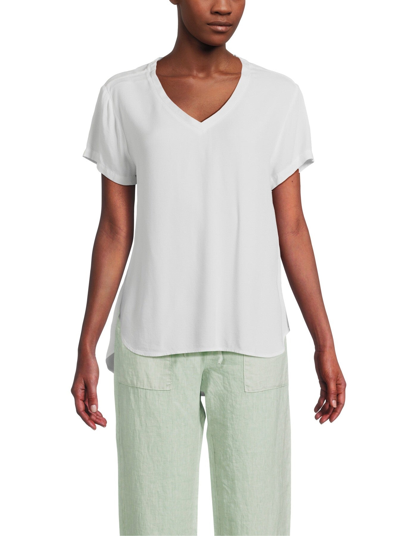 V NECK TEE