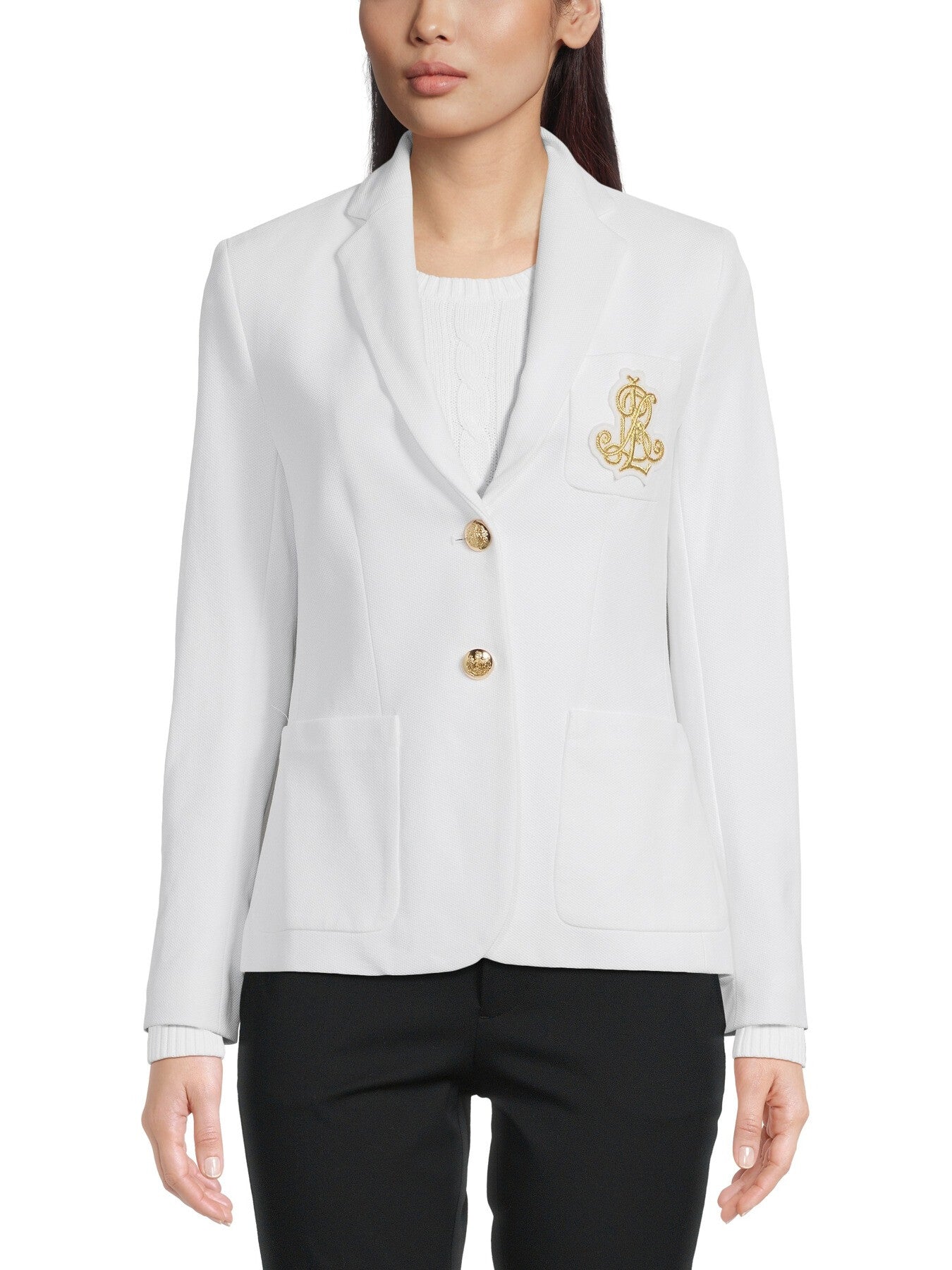 Anfisa Lined Blazer White