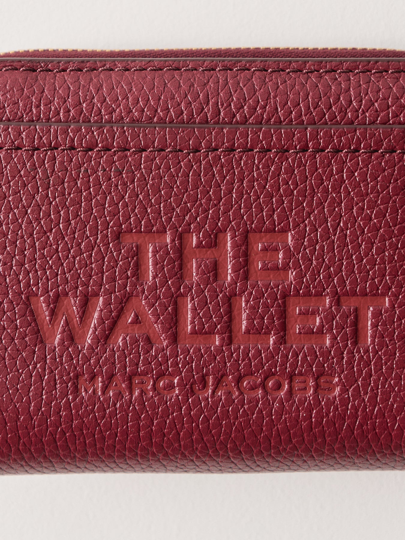 Leather Compact Wallet Cherry