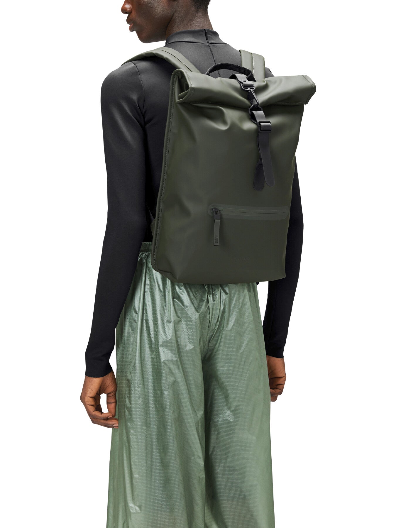 Rains Rolltop 48cm Rucksack W3 Green