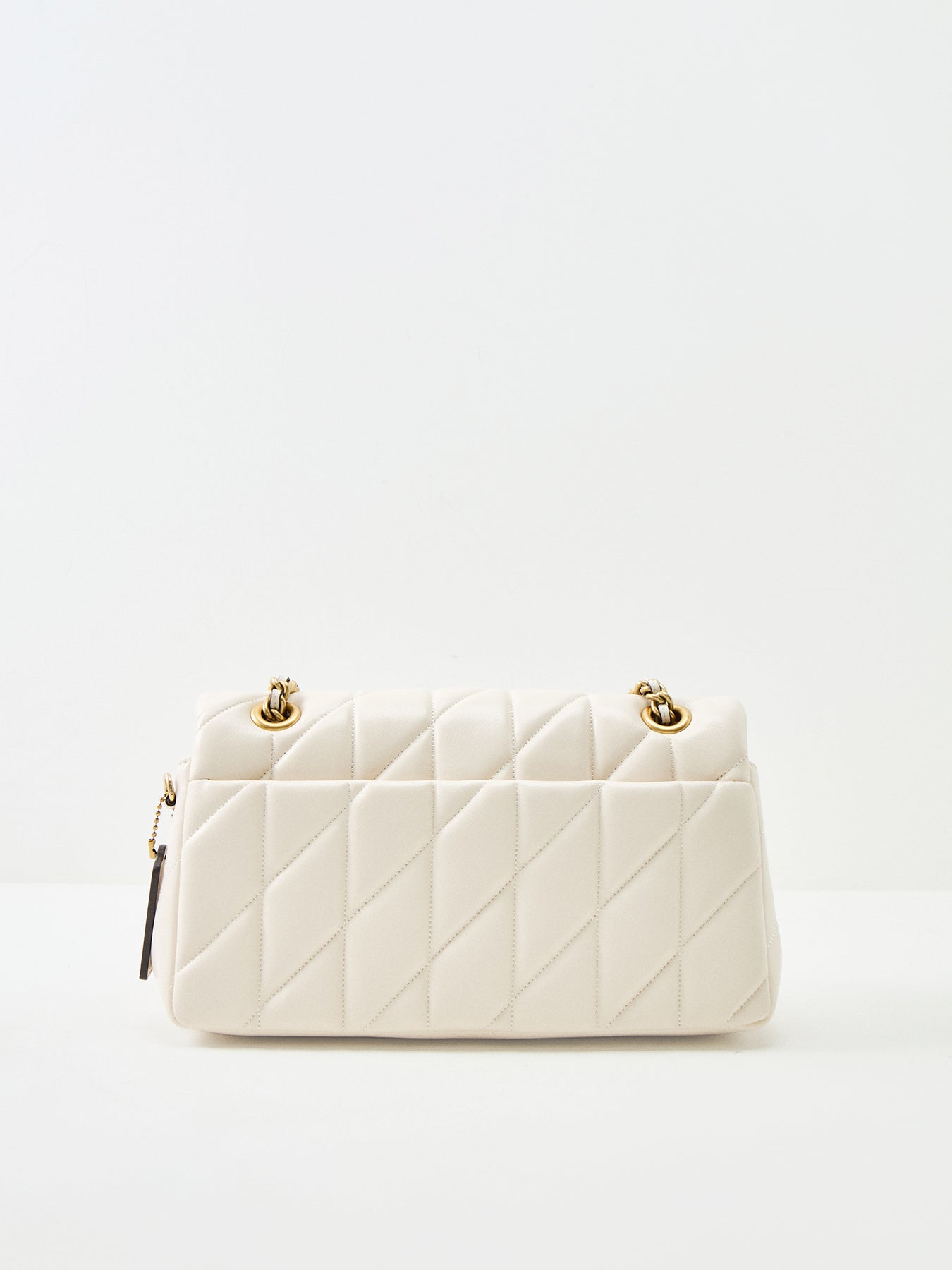 Quilted Tabby 26 Leather Shoulder Bag Chalk