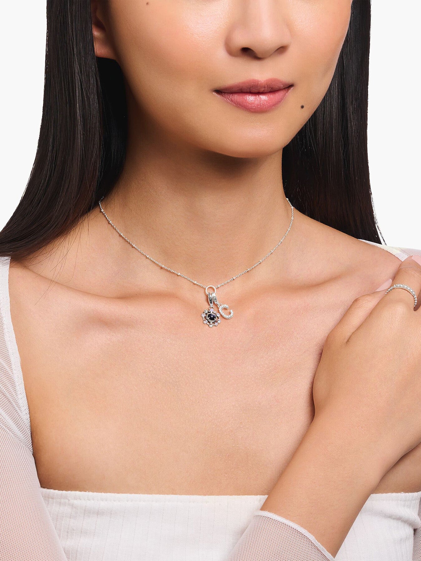 Sparkling C Letter Charm