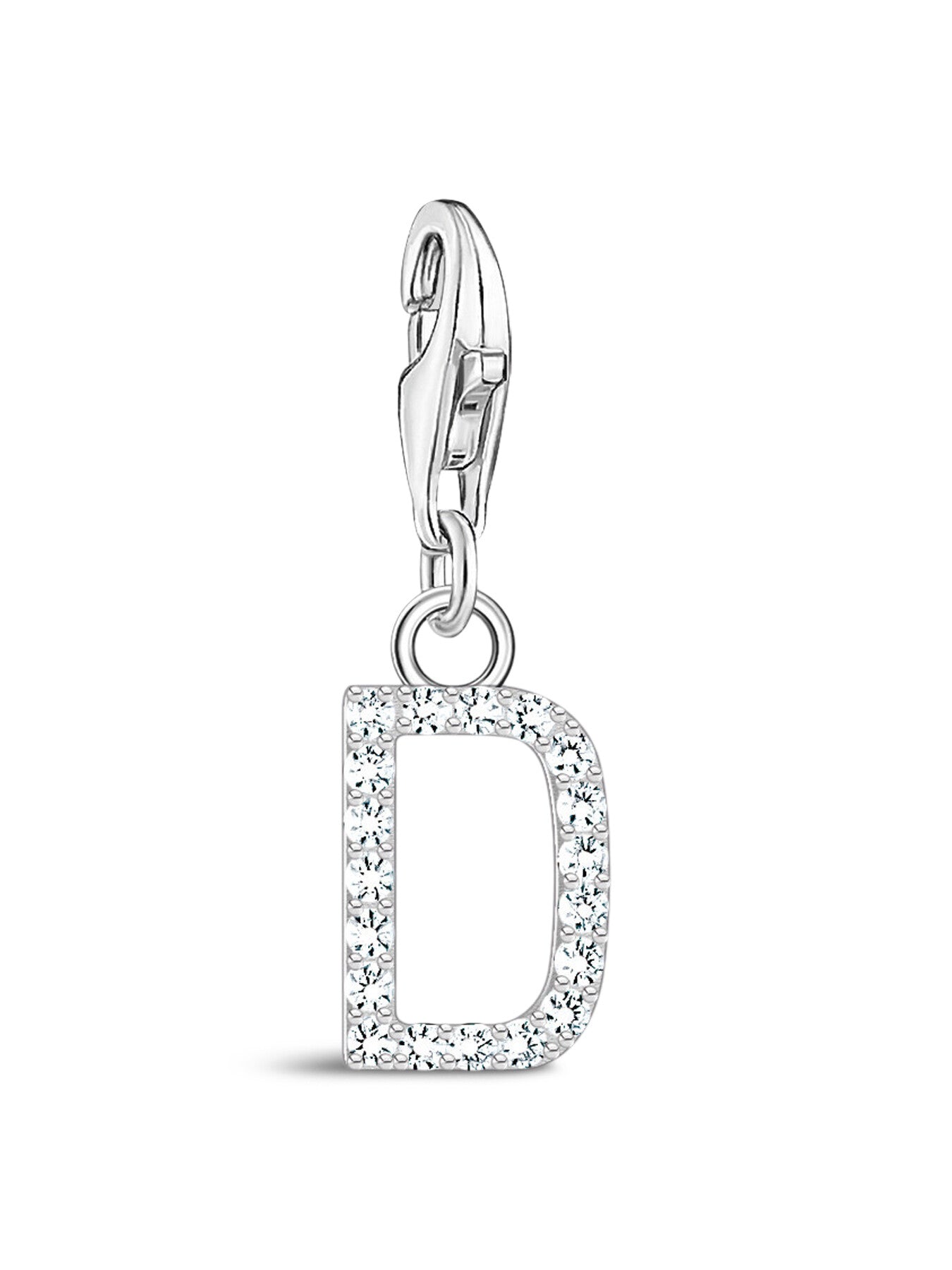 Sparkling D letter Charm