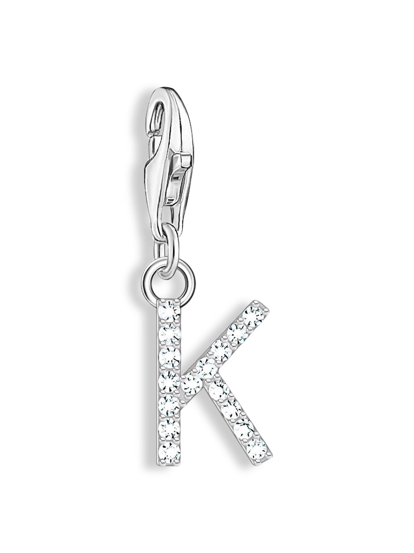 Sparkling K Letter Charm