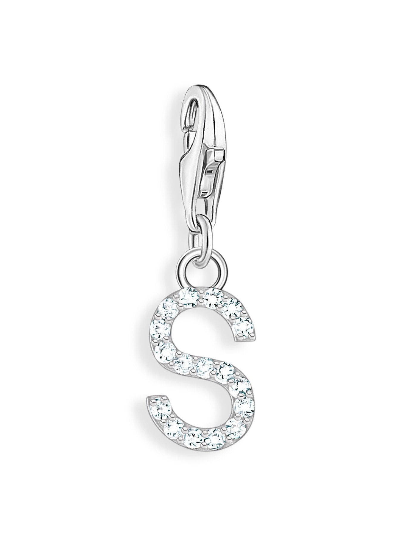 Sparkling S Letter Charm