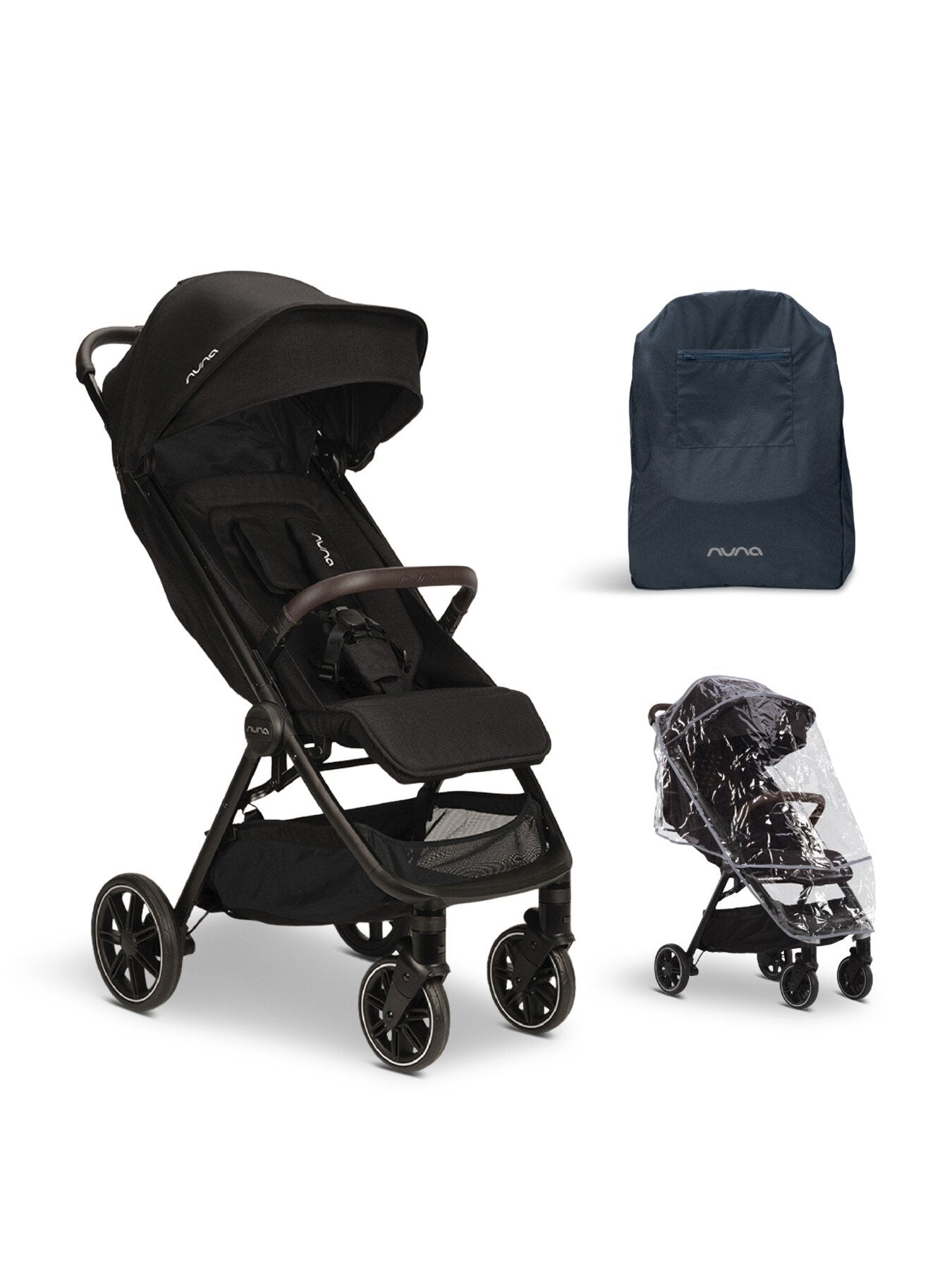 TRVL Compact Stroller with Rain Cover Travel Bag