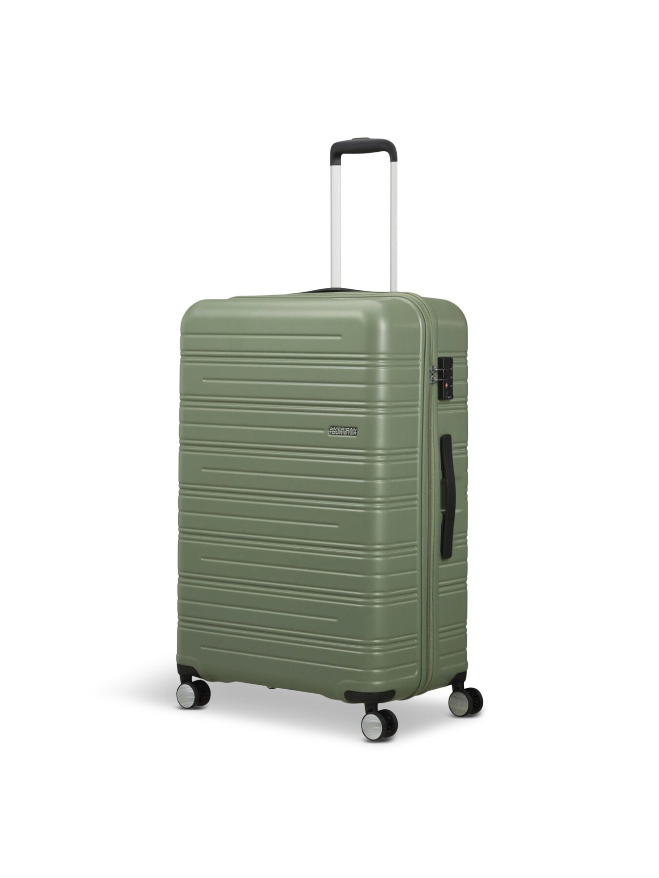 American Tourister High Turn Spinner 77cm Suitcase Matt Sage Khaki
