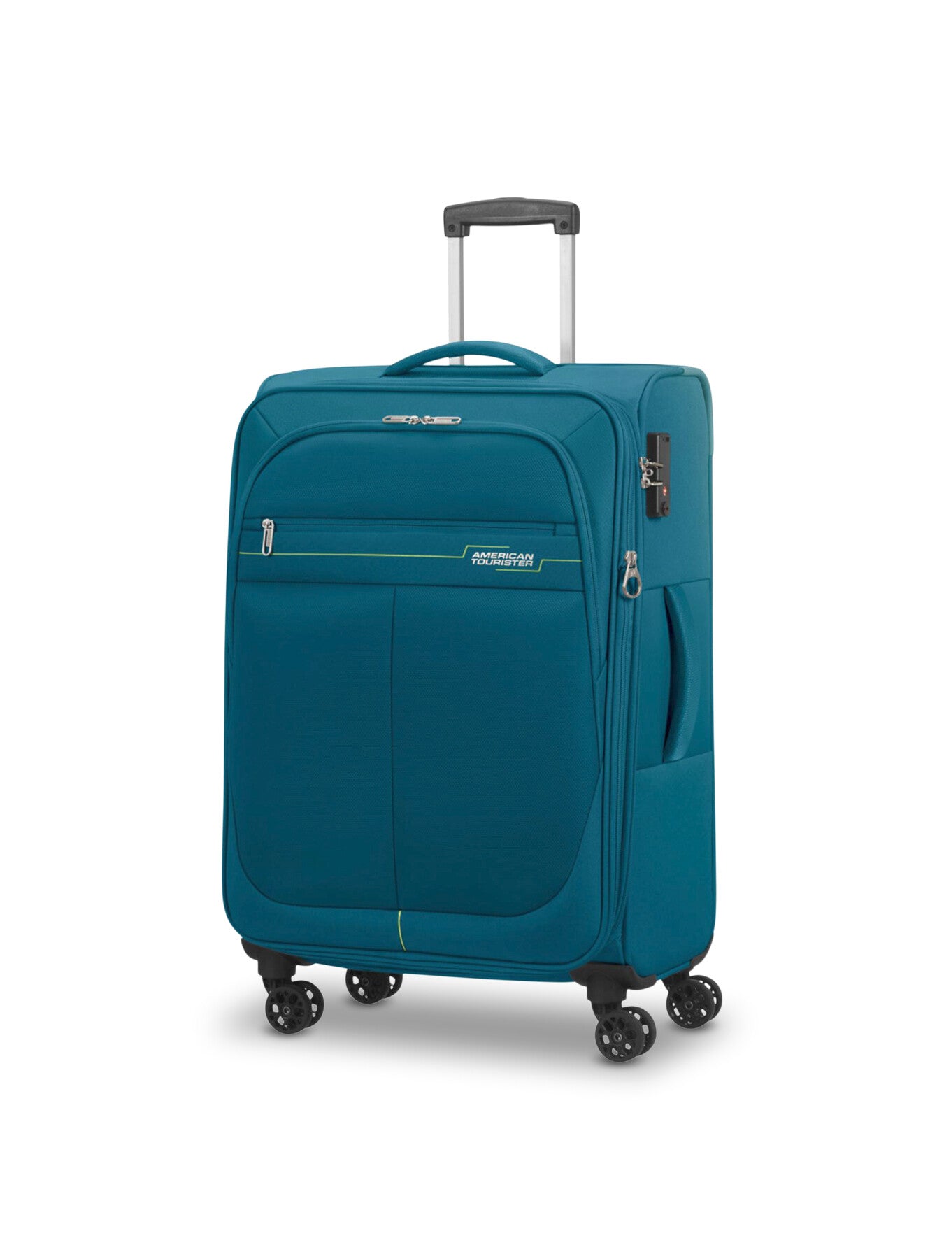 American Tourister Deep Dive Medium 68cm Suitcase Teal Lime