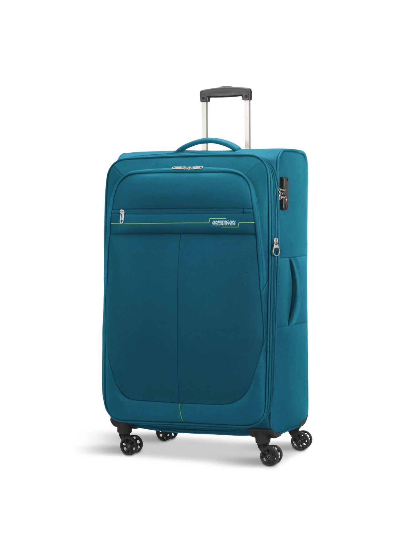 American Tourister Deep Dive Large 80cm Suitcase Teal Lime