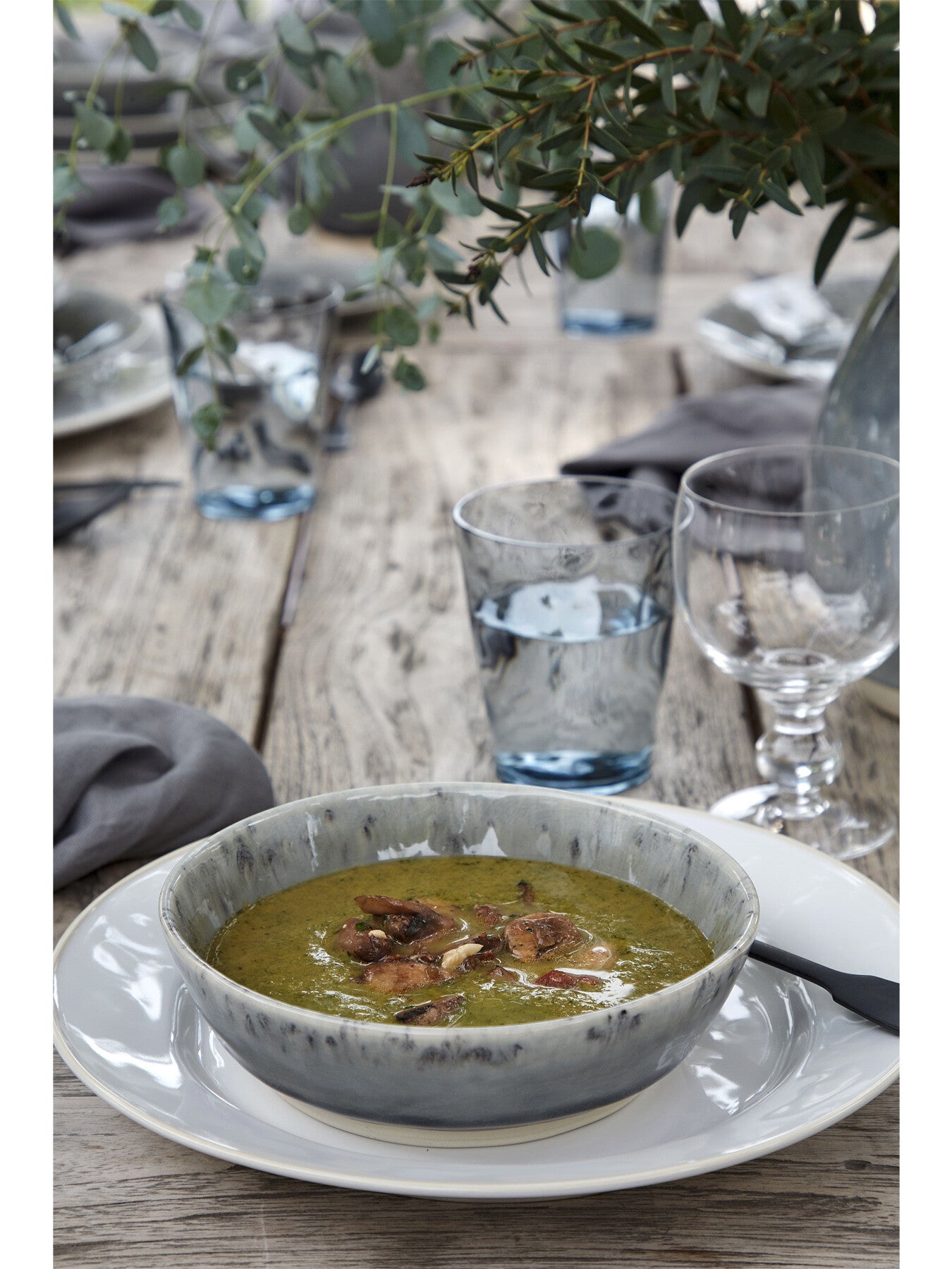 Madeira Grey Pasta Plate